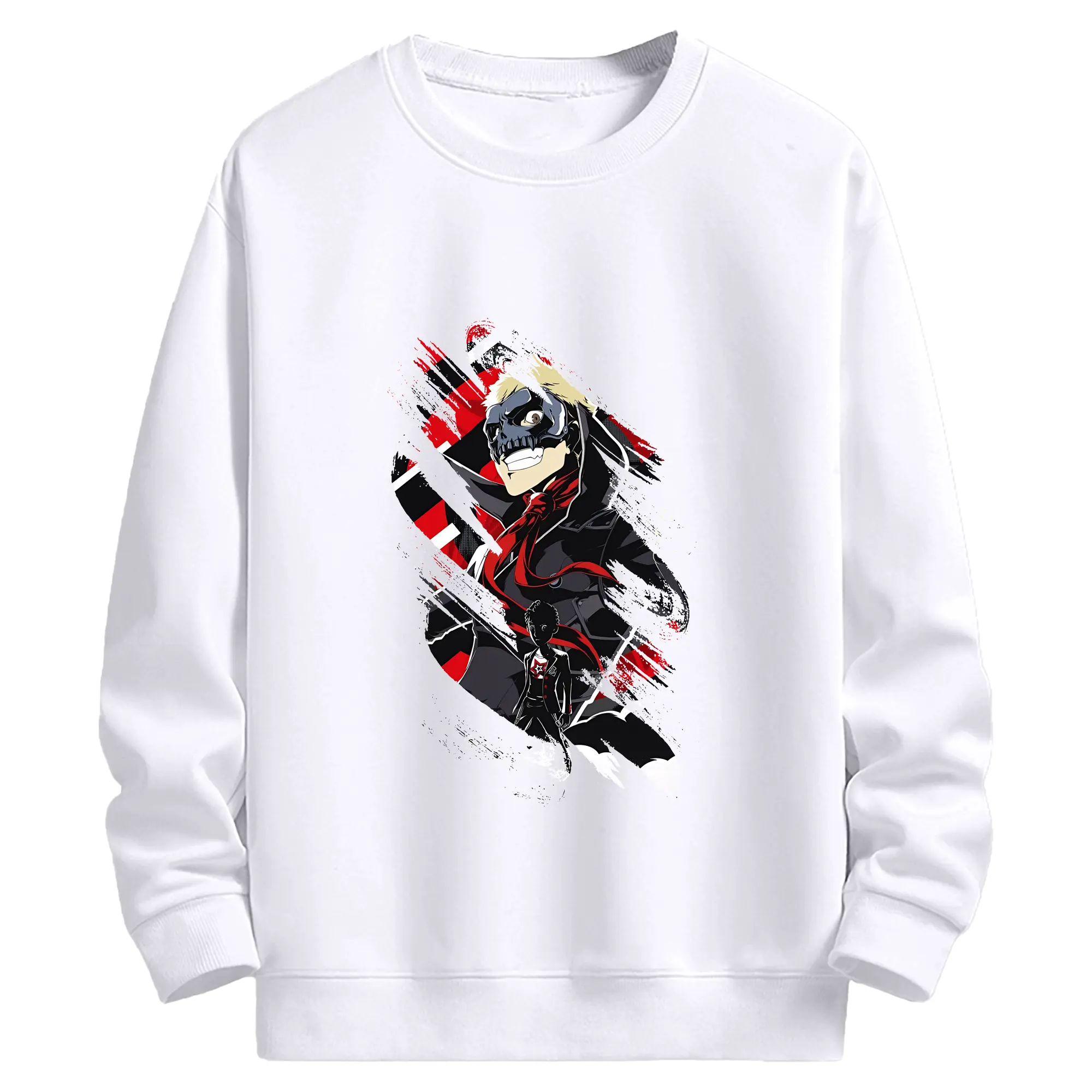 ペルソナ グッズ,坂本竜司 - 高品質 クルーネック スウェット ・ コットン59％ ポリエステル41％ ・ ユニセックス 長袖 トレーナー ・ カジュアル デイリー スポーツ 散歩用