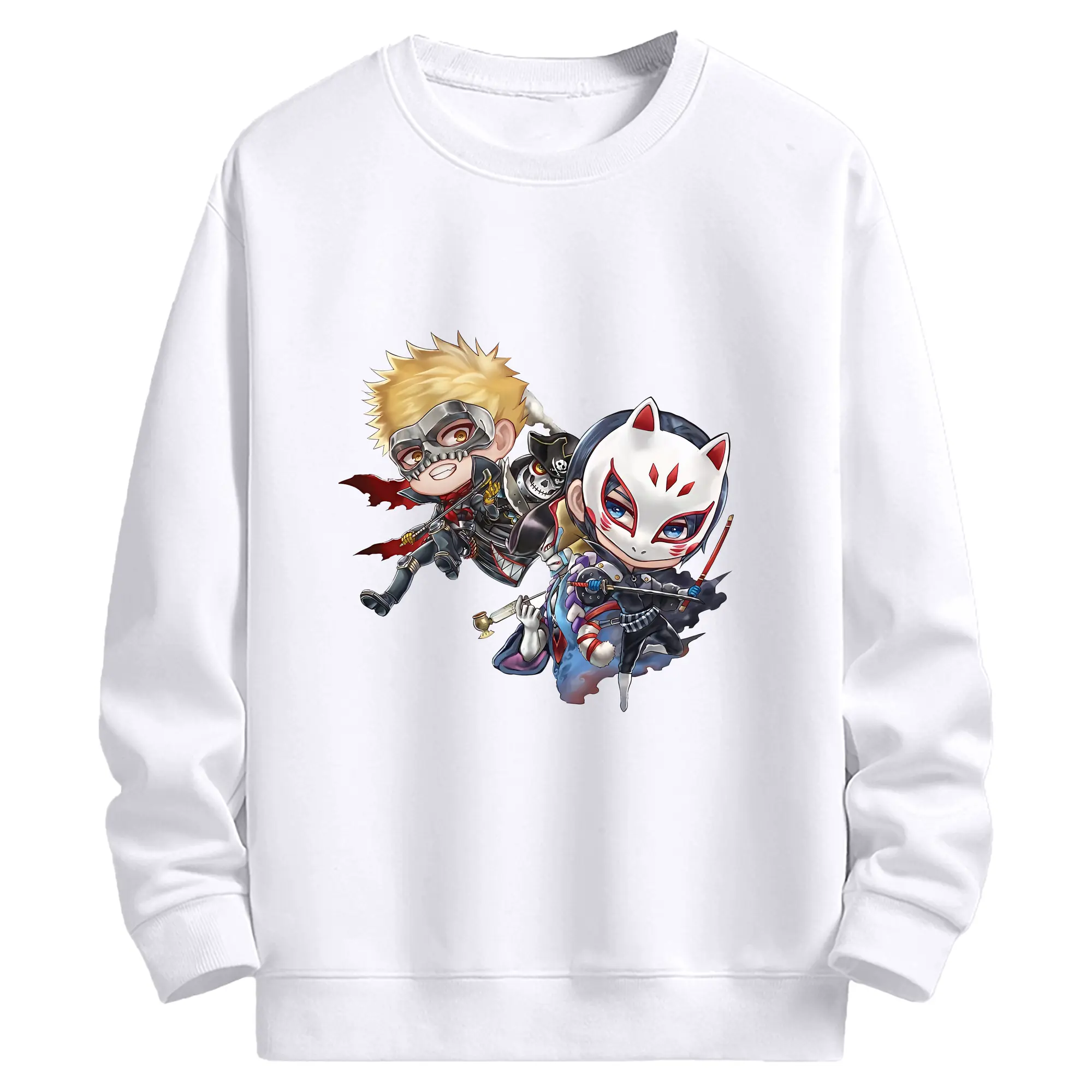 ペルソナ グッズ,坂本竜司 - 高品質 クルーネック スウェット ・ コットン59％ ポリエステル41％ ・ ユニセックス 長袖 トレーナー ・ カジュアル デイリー スポーツ 散歩用