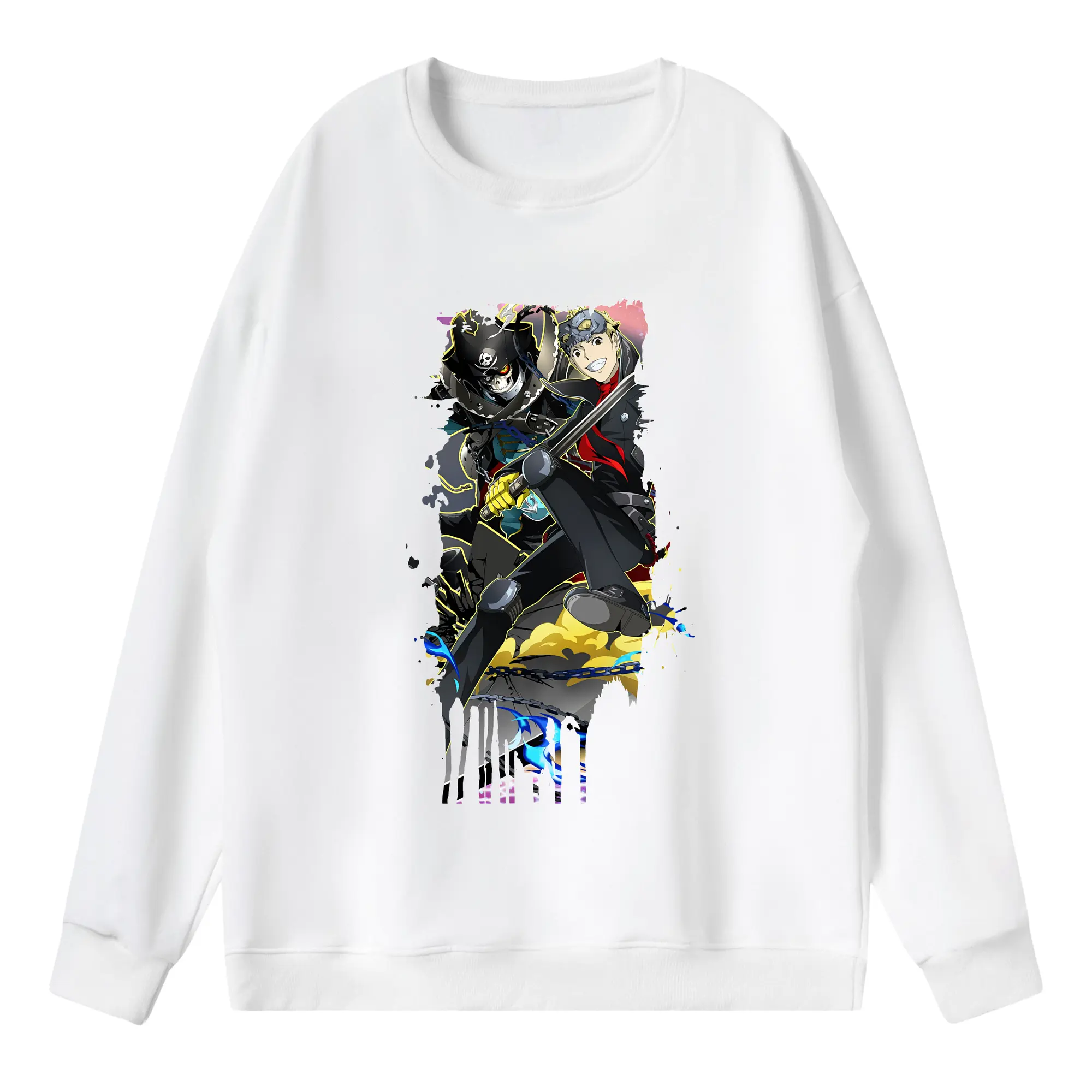 ペルソナ グッズ,坂本竜司 - 薄手 クルーネック スウェット 裏毛260g · ポリエステル 春秋向け カジュアル 男女兼用 · トレーナー デイリー スポーツ 散歩に最適