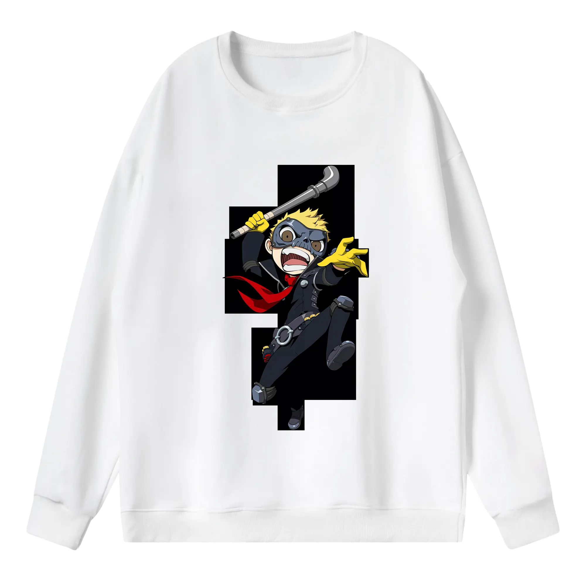 ペルソナ グッズ,坂本竜司 - 薄手 クルーネック スウェット 裏毛260g · ポリエステル 春秋向け カジュアル 男女兼用 · トレーナー デイリー スポーツ 散歩に最適