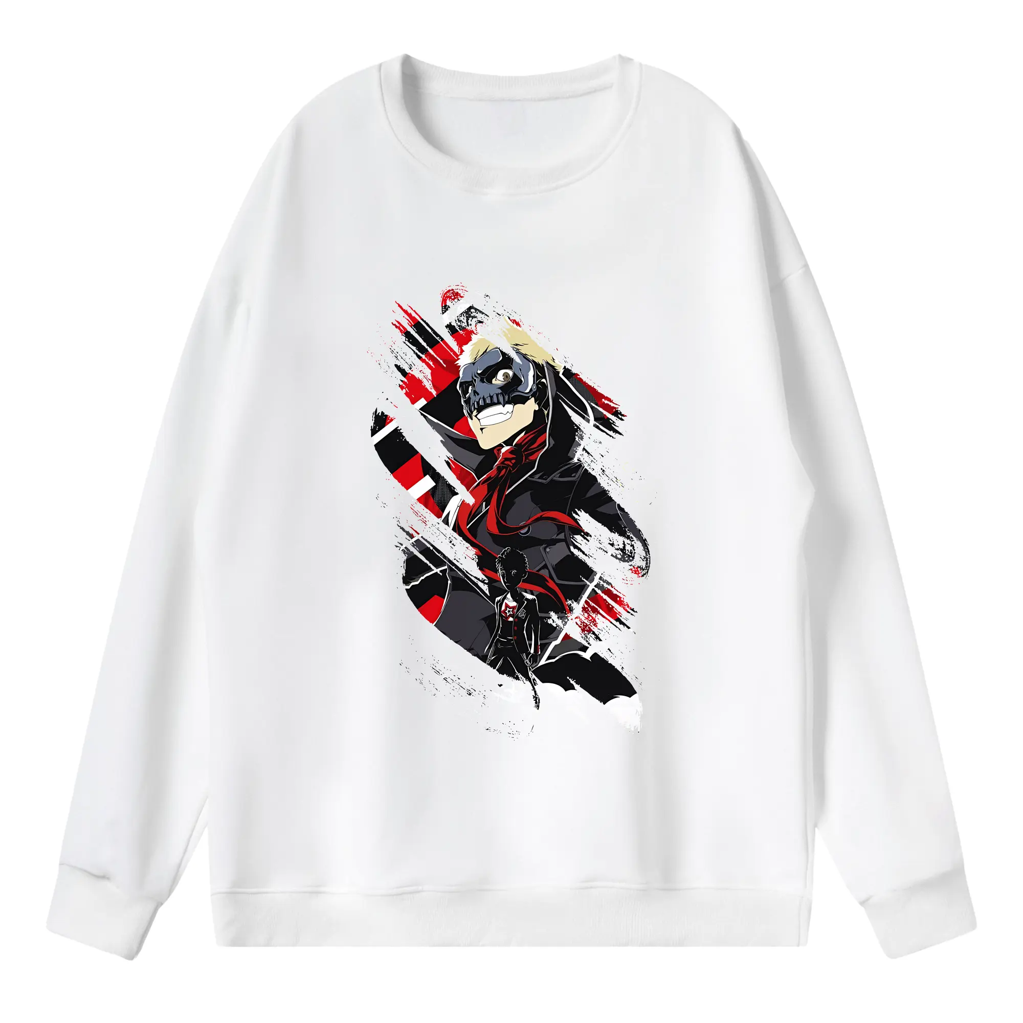 ペルソナ グッズ,坂本竜司 - 薄手 クルーネック スウェット 裏毛260g · ポリエステル 春秋向け カジュアル 男女兼用 · トレーナー デイリー スポーツ 散歩に最適