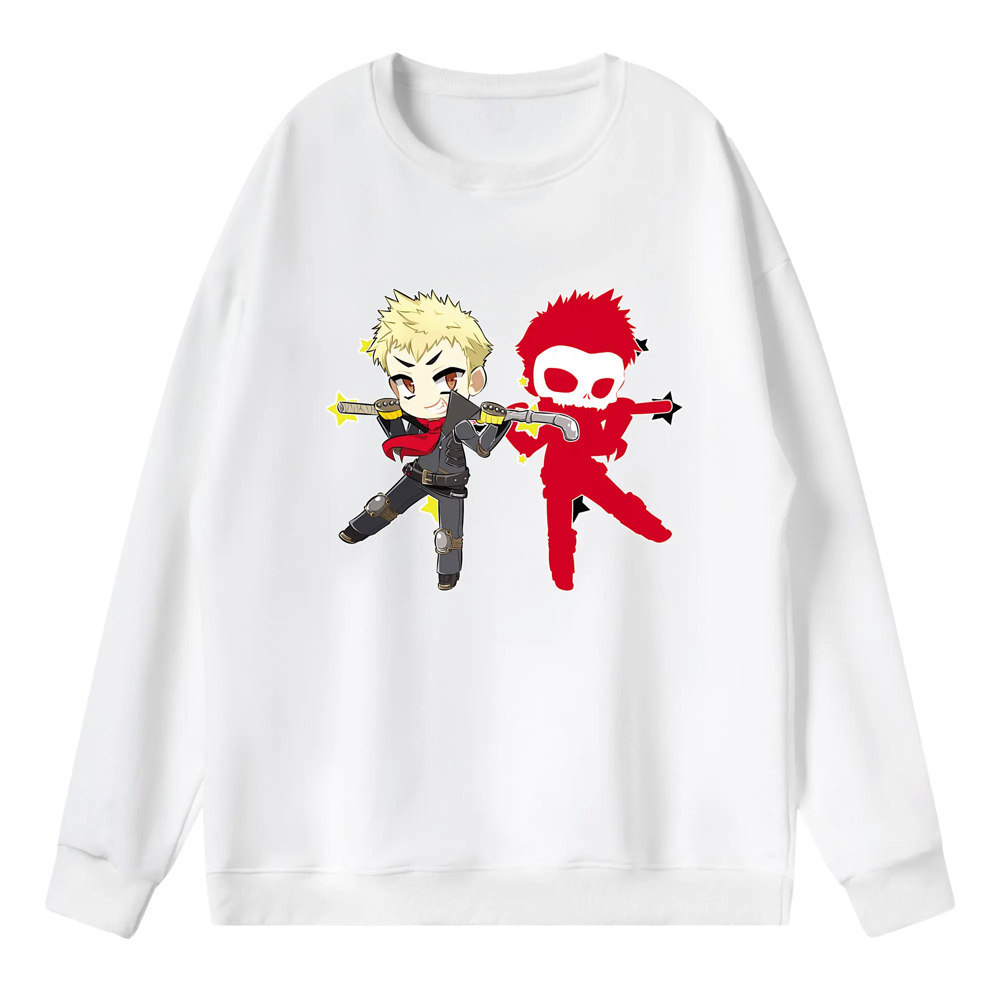 ペルソナ グッズ,坂本竜司 - 薄手 クルーネック スウェット 裏毛260g · ポリエステル 春秋向け カジュアル 男女兼用 · トレーナー デイリー スポーツ 散歩に最適