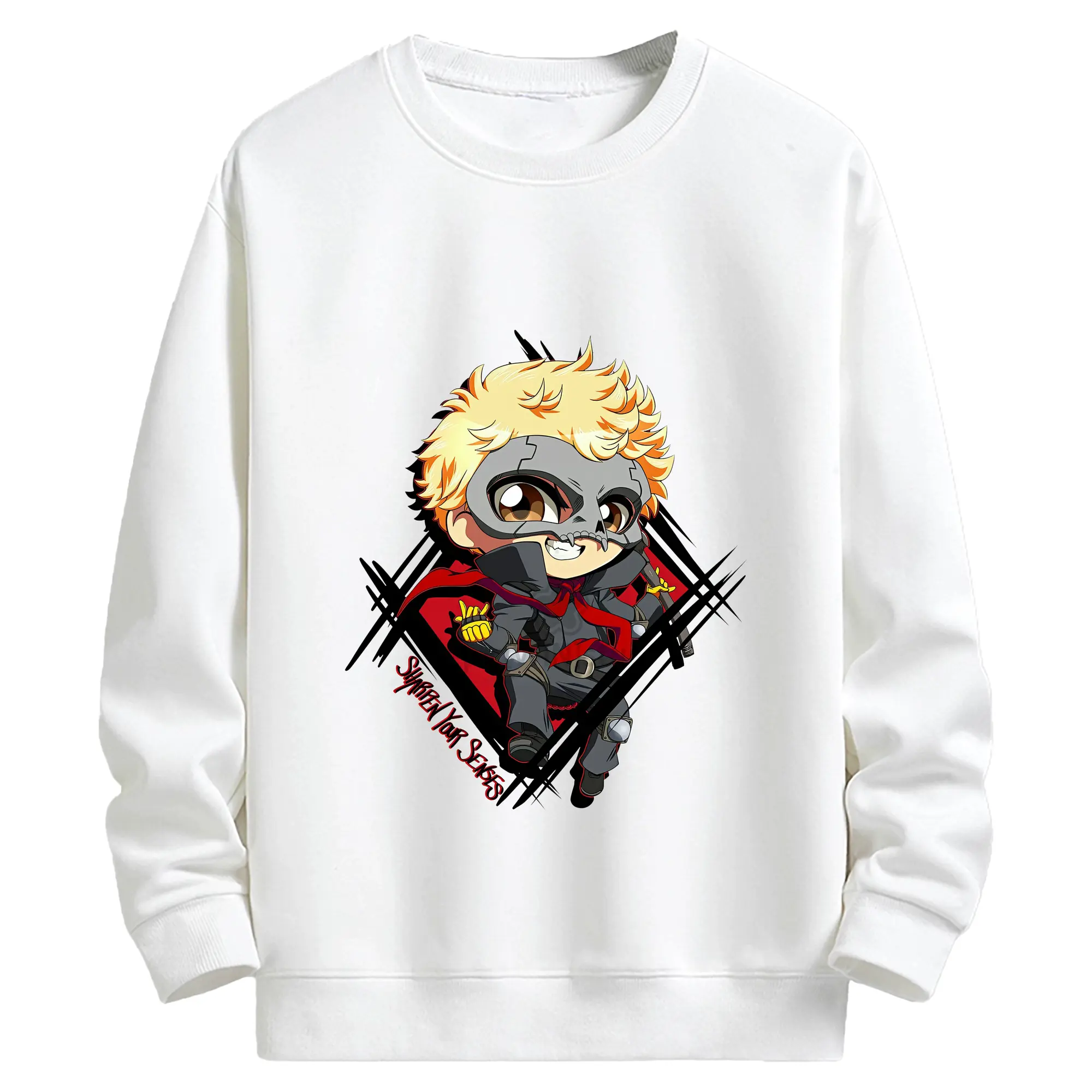 ペルソナ グッズ,坂本竜司 - キッズ クルーネックスウェットシャツ ・ フロントプリント ・ 綿80％ ポリエステル20％ ・ 快適 通学 スポーツ 日常使い お散歩用