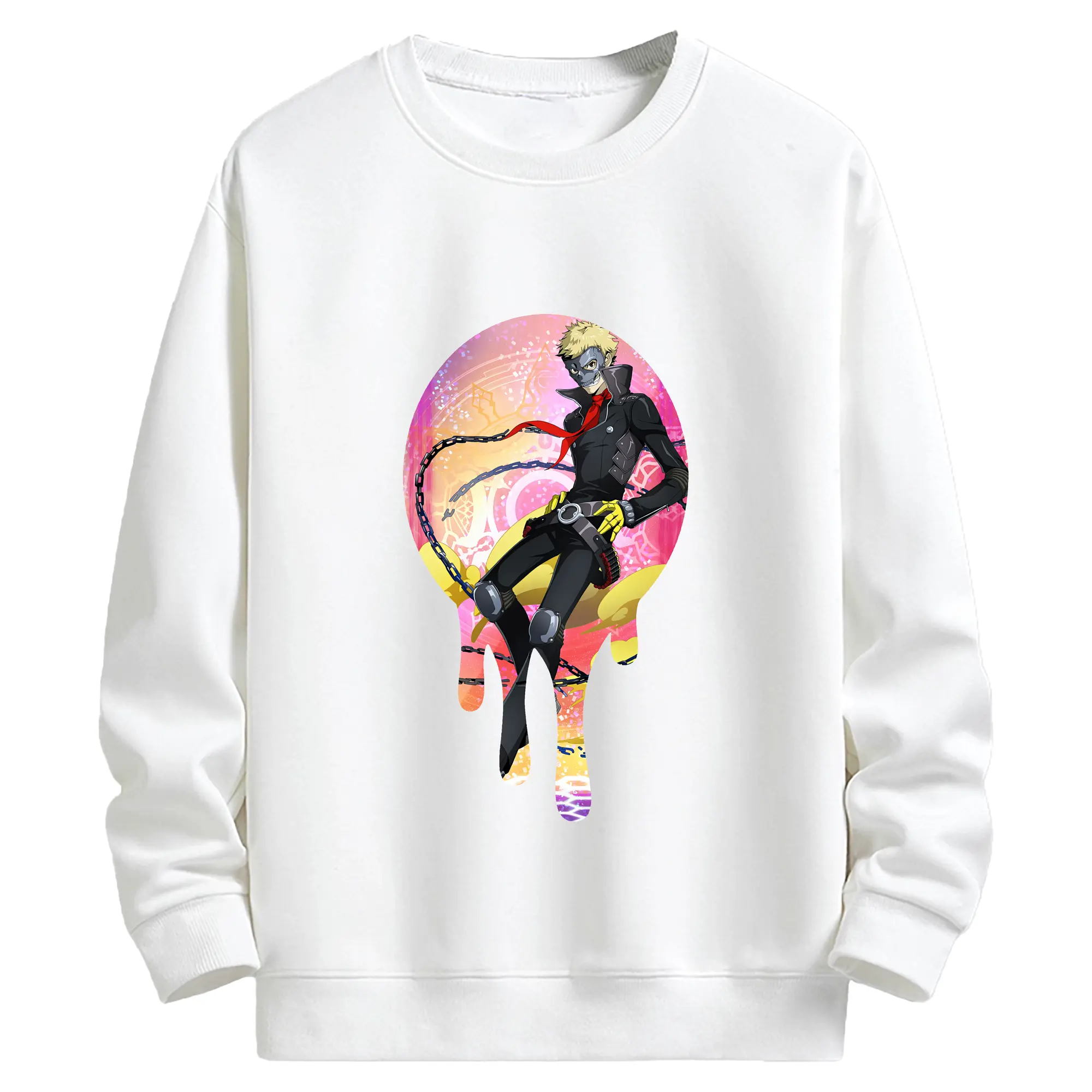 ペルソナ グッズ,坂本竜司 - キッズ クルーネックスウェットシャツ ・ フロントプリント ・ 綿80％ ポリエステル20％ ・ 快適 通学 スポーツ 日常使い お散歩用