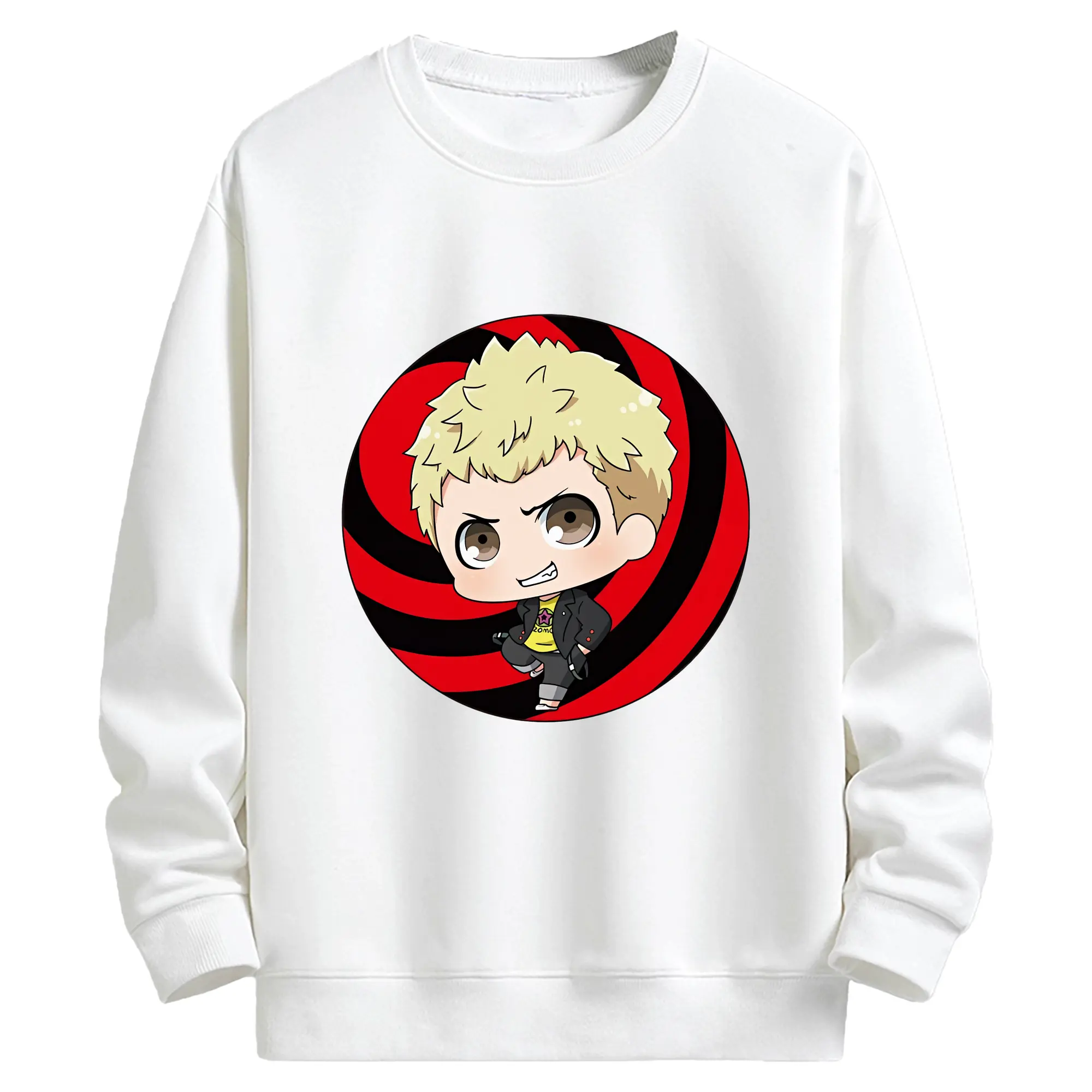 ペルソナ グッズ,坂本竜司 - キッズ クルーネックスウェットシャツ ・ フロントプリント ・ 綿80％ ポリエステル20％ ・ 快適 通学 スポーツ 日常使い お散歩用