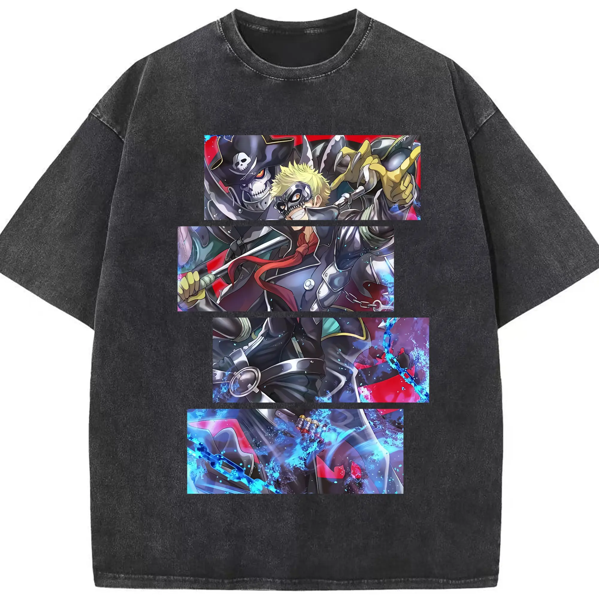 ペルソナ グッズ,坂本竜司 - 綿100％ ヴィンテージ風 半袖Tシャツ ・ フロントプリント ・ 柔らか肌触り ・ 通気性 快適 ・ スポーツ カジュアル 外出用