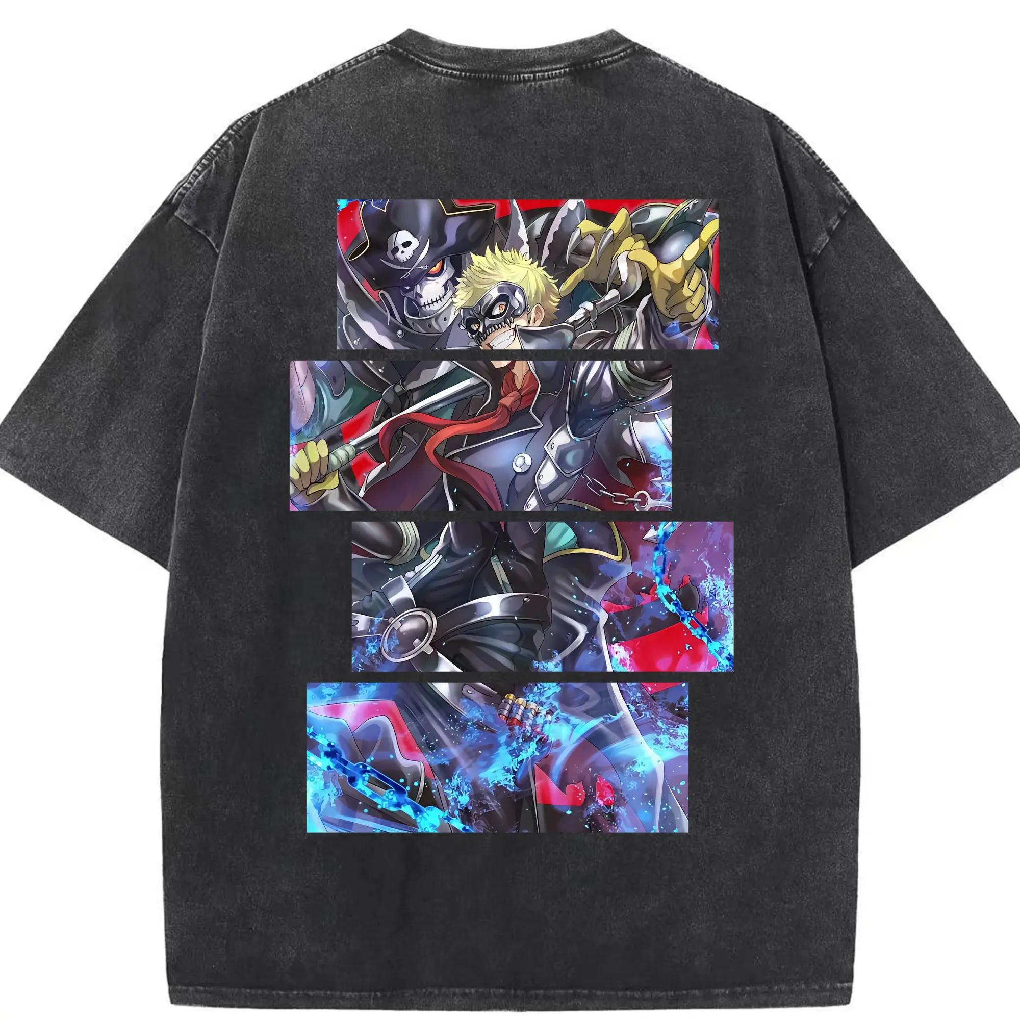 ペルソナ グッズ,坂本竜司 - 綿100％ ヴィンテージ風 半袖Tシャツ ・ 背面プリント ・ 柔らか肌触り ・ 通気性 快適 ・ スポーツ カジュアル 外出用