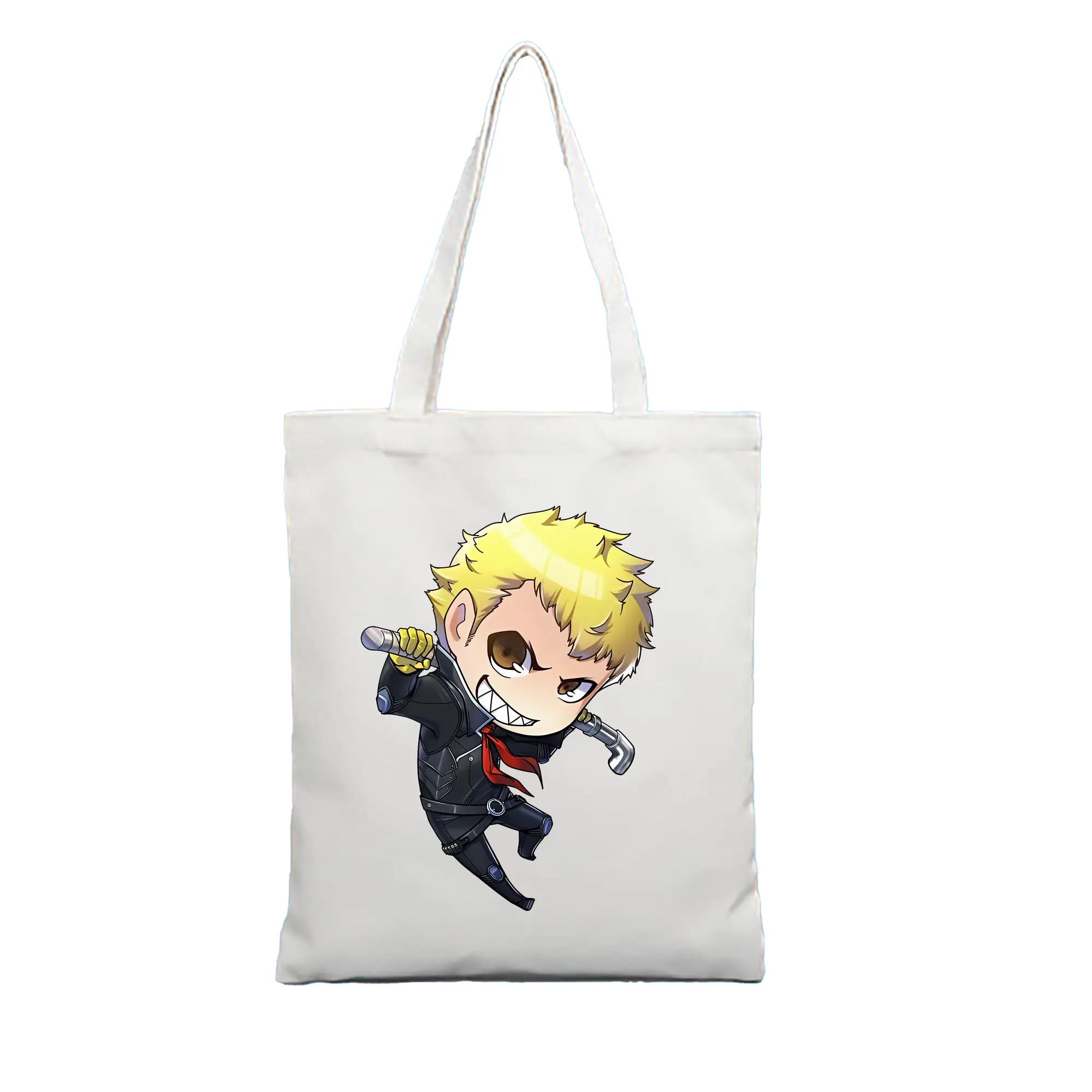 ペルソナ グッズ,坂本竜司 - 縦型キャンバス手提げバッグ（トートバッグ） ・ キャンバス素材 ・ ショッピング用 ・ 軽量 丈夫 お手入れ簡単