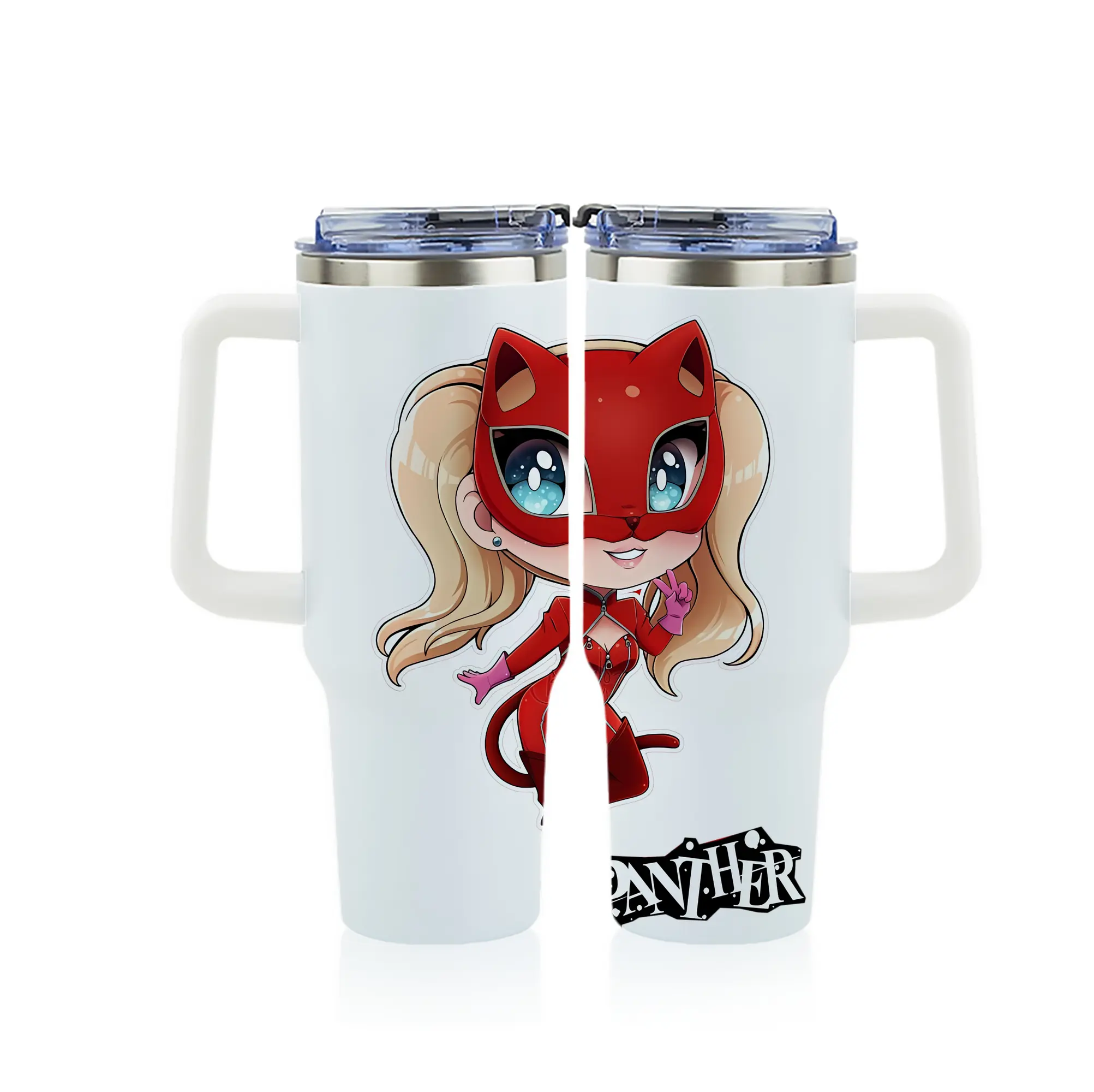 ペルソナ グッズ,高巻杏 - 1200mL フルプリント車用タンブラー ・ 304ステンレス 内側 ・ 201ステンレス 外側 ・ 保温 保冷 ・ 通勤 ドライブ アウトドア用