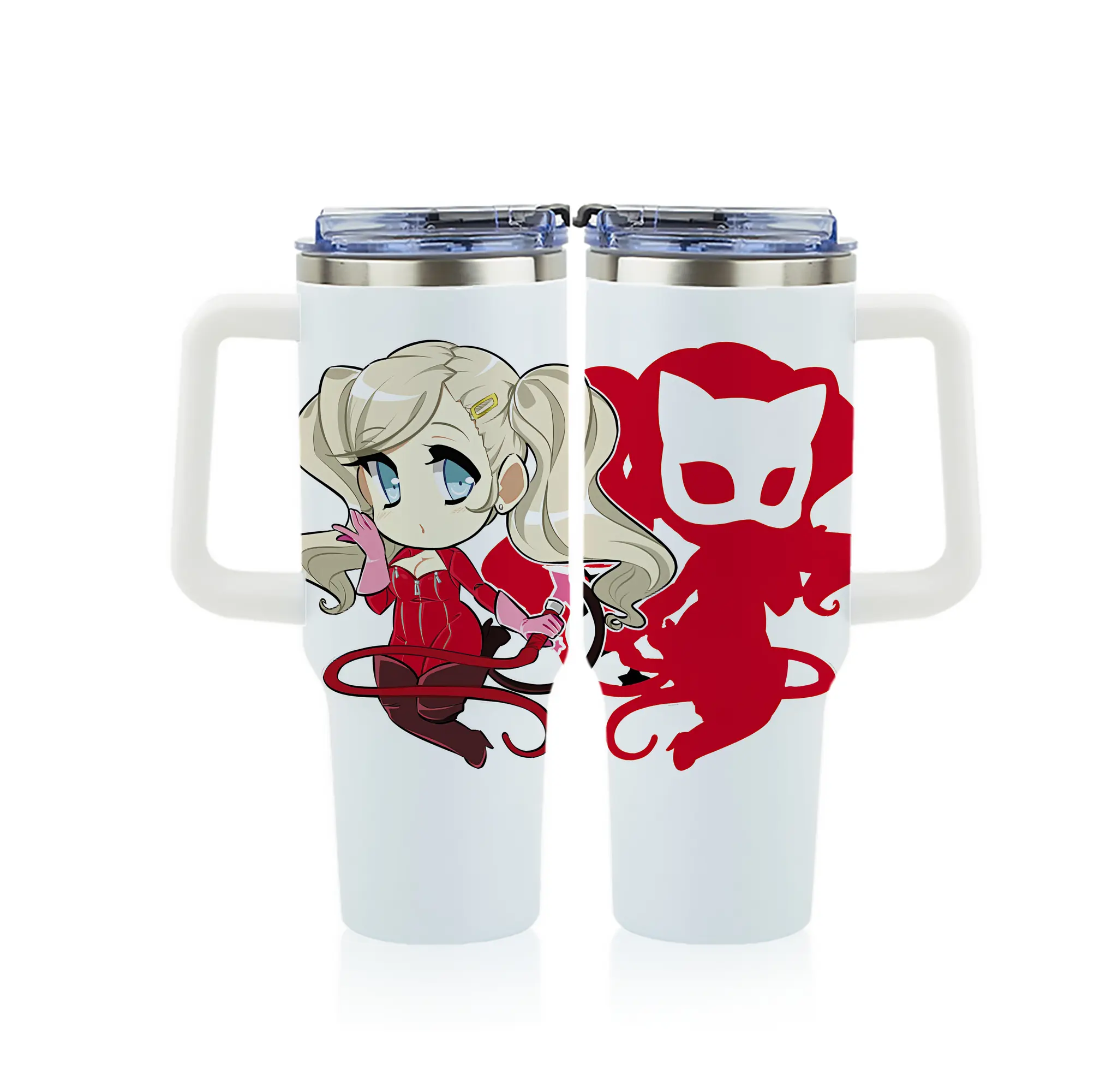 ペルソナ グッズ,高巻杏 - 1200mL フルプリント車用タンブラー ・ 304ステンレス 内側 ・ 201ステンレス 外側 ・ 保温 保冷 ・ 通勤 ドライブ アウトドア用