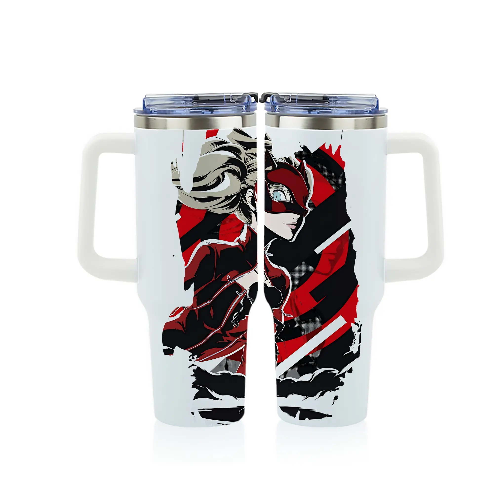 ペルソナ グッズ,高巻杏 - 1200mL フルプリント車用タンブラー ・ 304ステンレス 内側 ・ 201ステンレス 外側 ・ 保温 保冷 ・ 通勤 ドライブ アウトドア用