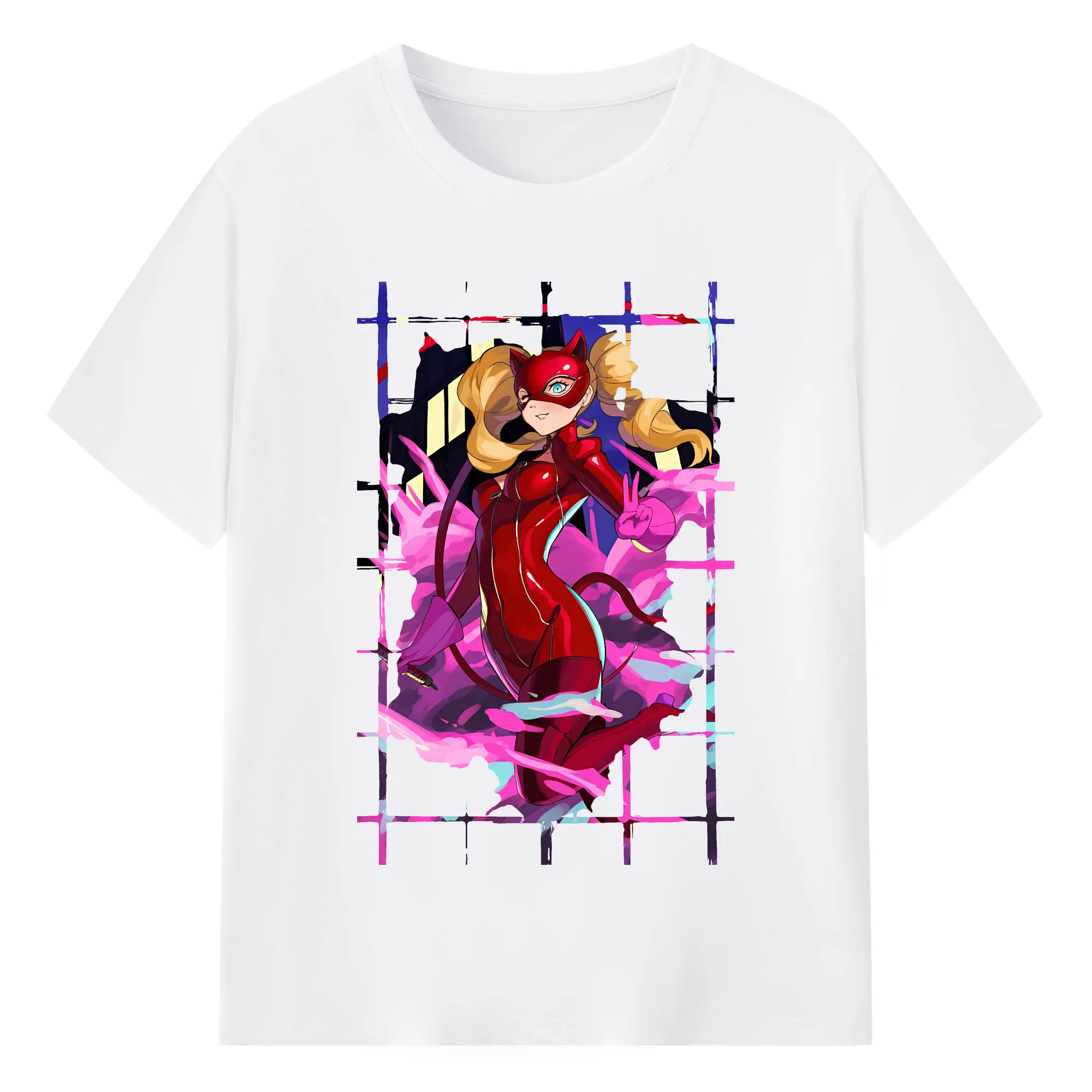 ペルソナ グッズ,高巻杏 - 綿100％ 半袖Tシャツ ・ フロントプリント ・ 快適 通気性 ・ 日常使い 散歩 スポーツ用