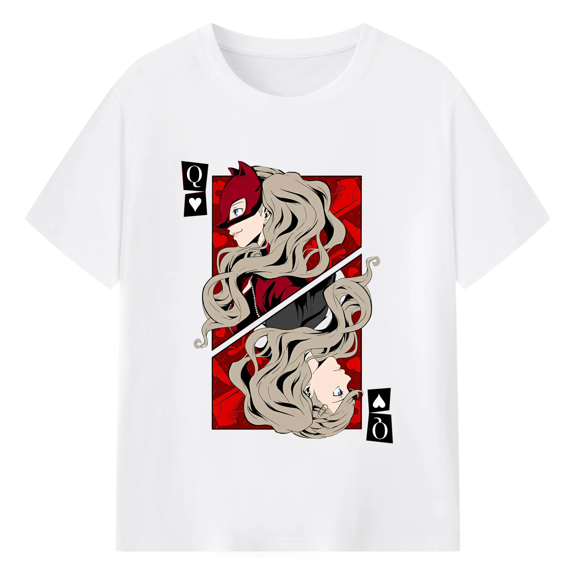 ペルソナ グッズ,高巻杏 - 綿100％ 半袖Tシャツ ・ フロントプリント ・ 快適 通気性 ・ 日常使い 散歩 スポーツ用