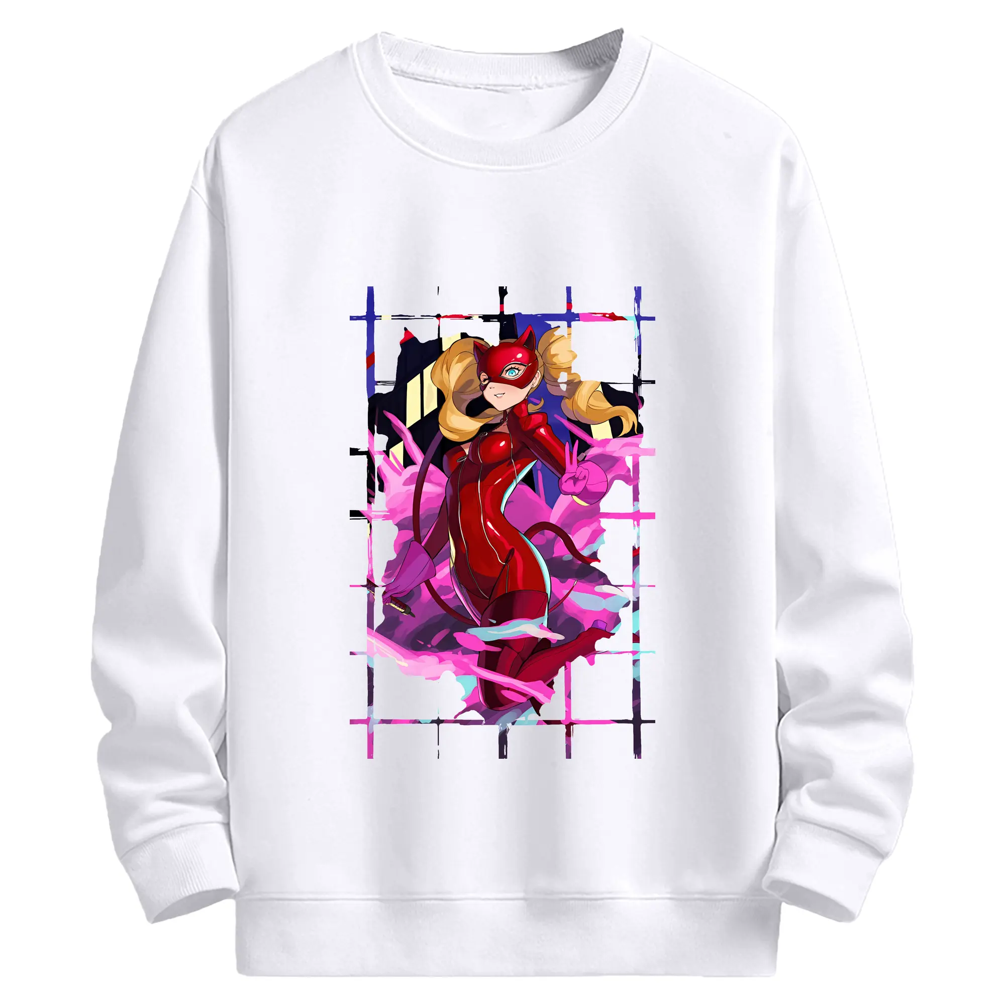 ペルソナ グッズ,高巻杏 - 高品質 クルーネック スウェット ・ コットン59％ ポリエステル41％ ・ ユニセックス 長袖 トレーナー ・ カジュアル デイリー スポーツ 散歩用