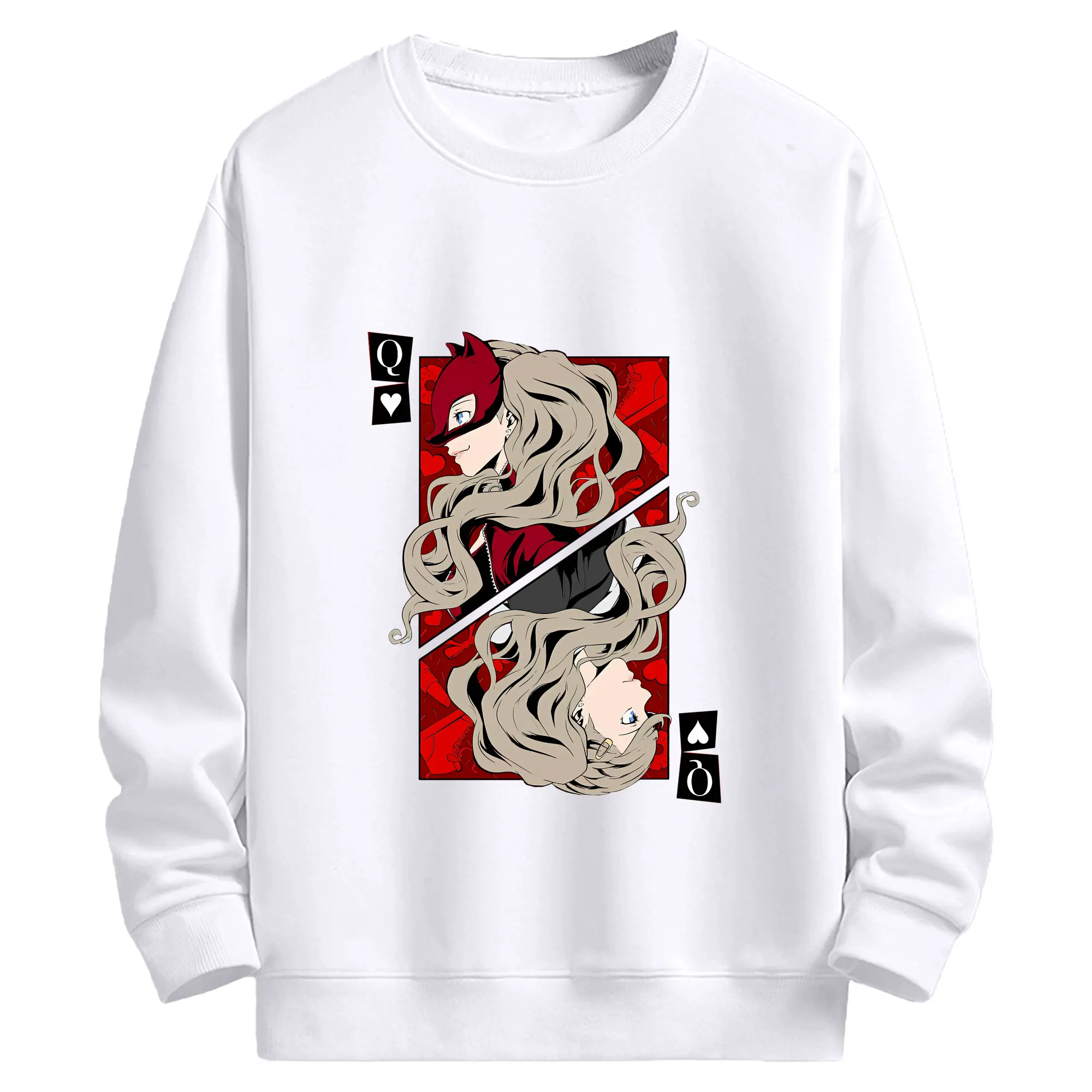 ペルソナ グッズ,高巻杏 - 高品質 クルーネック スウェット ・ コットン59％ ポリエステル41％ ・ ユニセックス 長袖 トレーナー ・ カジュアル デイリー スポーツ 散歩用