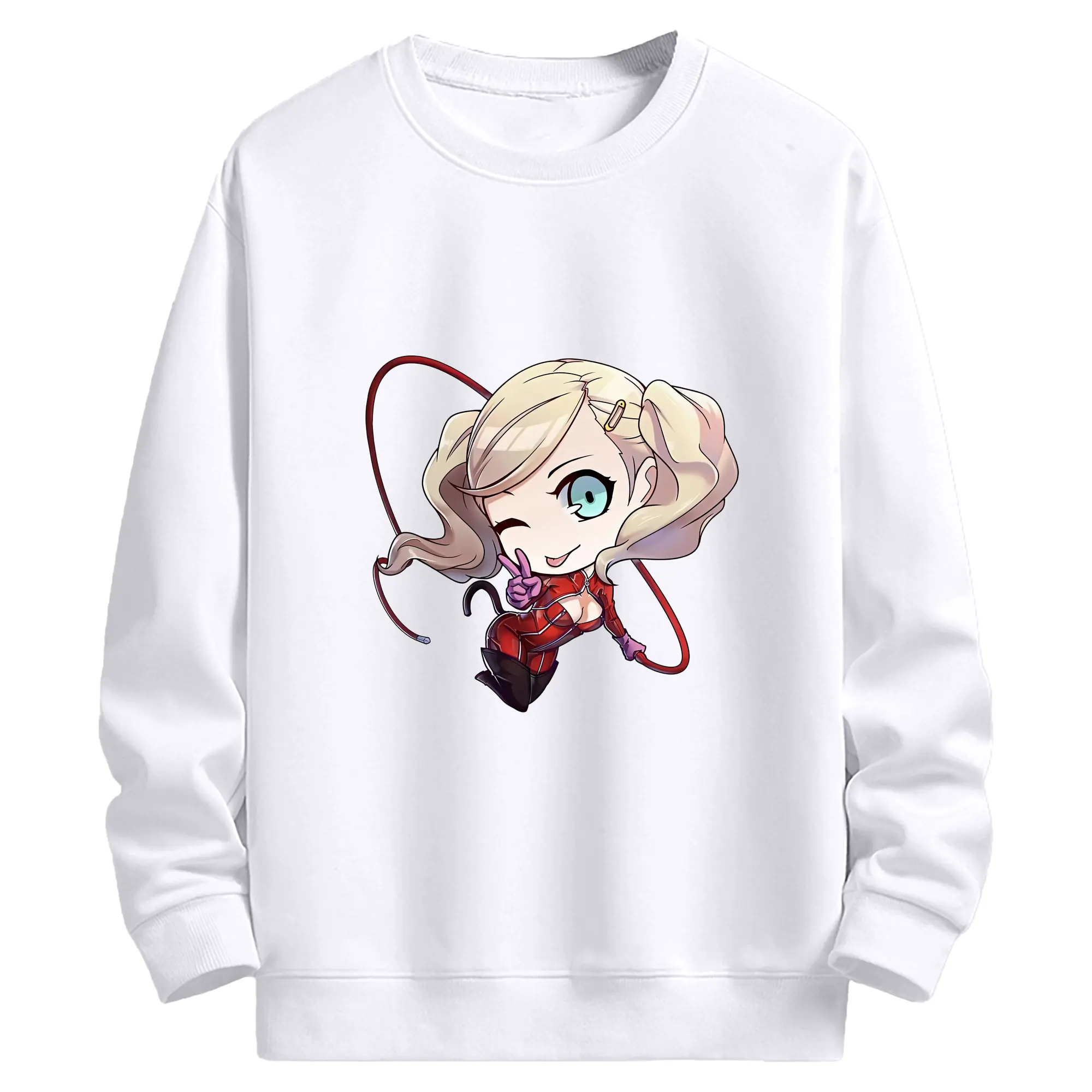 ペルソナ グッズ,高巻杏 - 高品質 クルーネック スウェット ・ コットン59％ ポリエステル41％ ・ ユニセックス 長袖 トレーナー ・ カジュアル デイリー スポーツ 散歩用