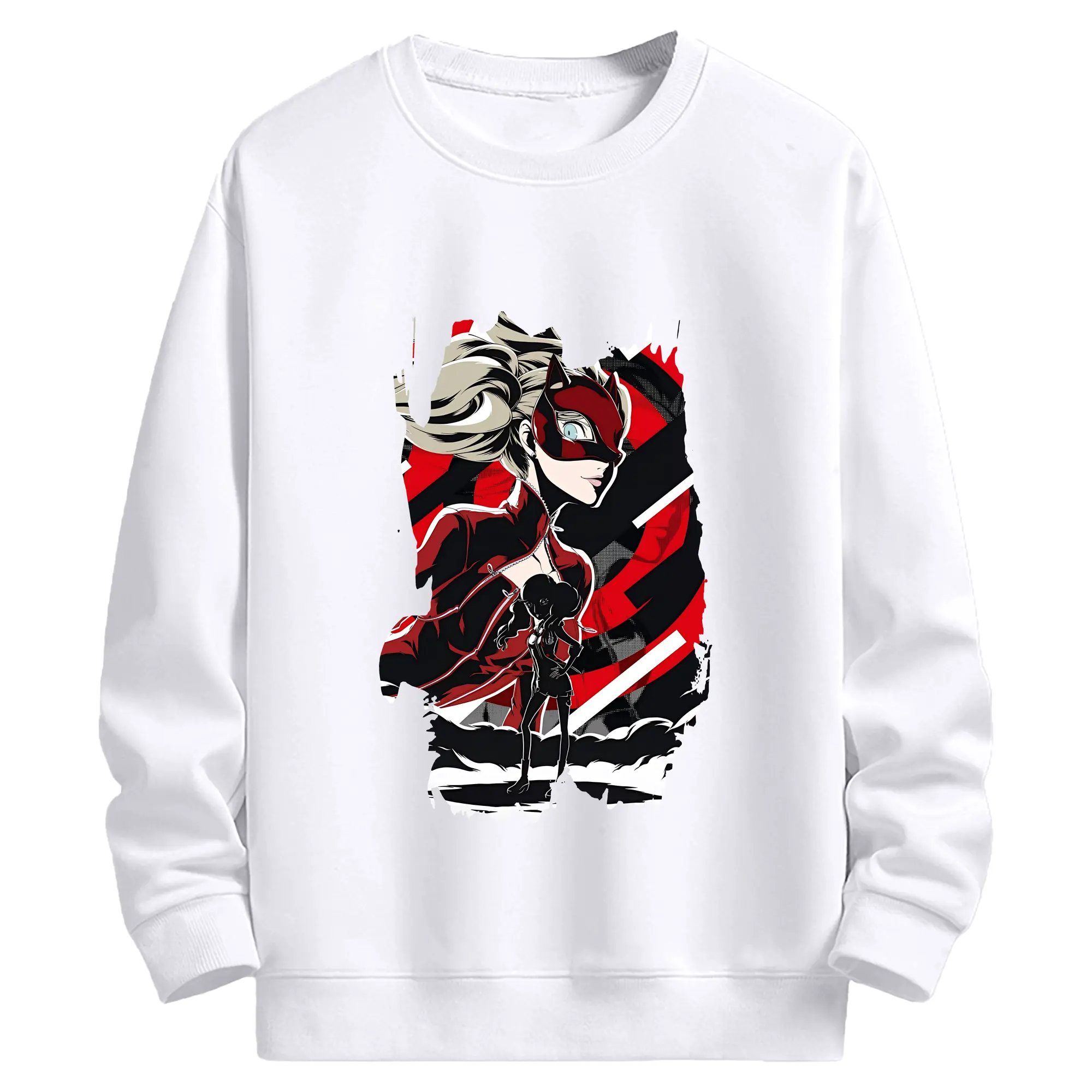 ペルソナ グッズ,高巻杏 - 高品質 クルーネック スウェット ・ コットン59％ ポリエステル41％ ・ ユニセックス 長袖 トレーナー ・ カジュアル デイリー スポーツ 散歩用