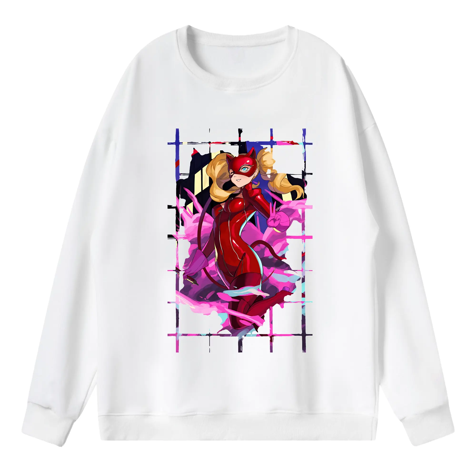 ペルソナ グッズ,高巻杏 - 薄手 クルーネック スウェット 裏毛260g · ポリエステル 春秋向け カジュアル 男女兼用 · トレーナー デイリー スポーツ 散歩に最適