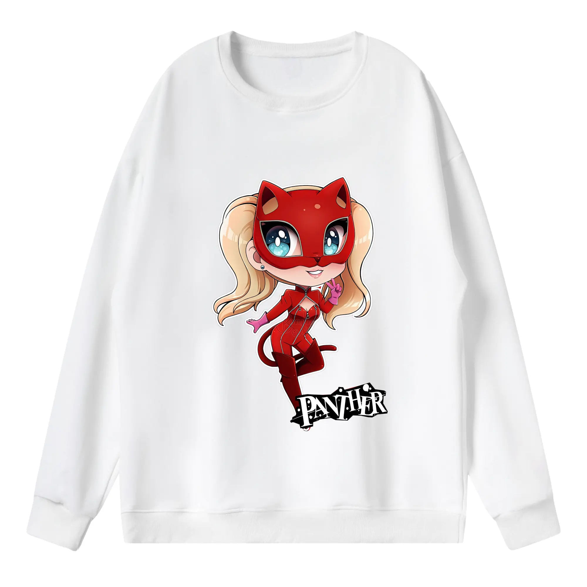 ペルソナ グッズ,高巻杏 - 薄手 クルーネック スウェット 裏毛260g · ポリエステル 春秋向け カジュアル 男女兼用 · トレーナー デイリー スポーツ 散歩に最適