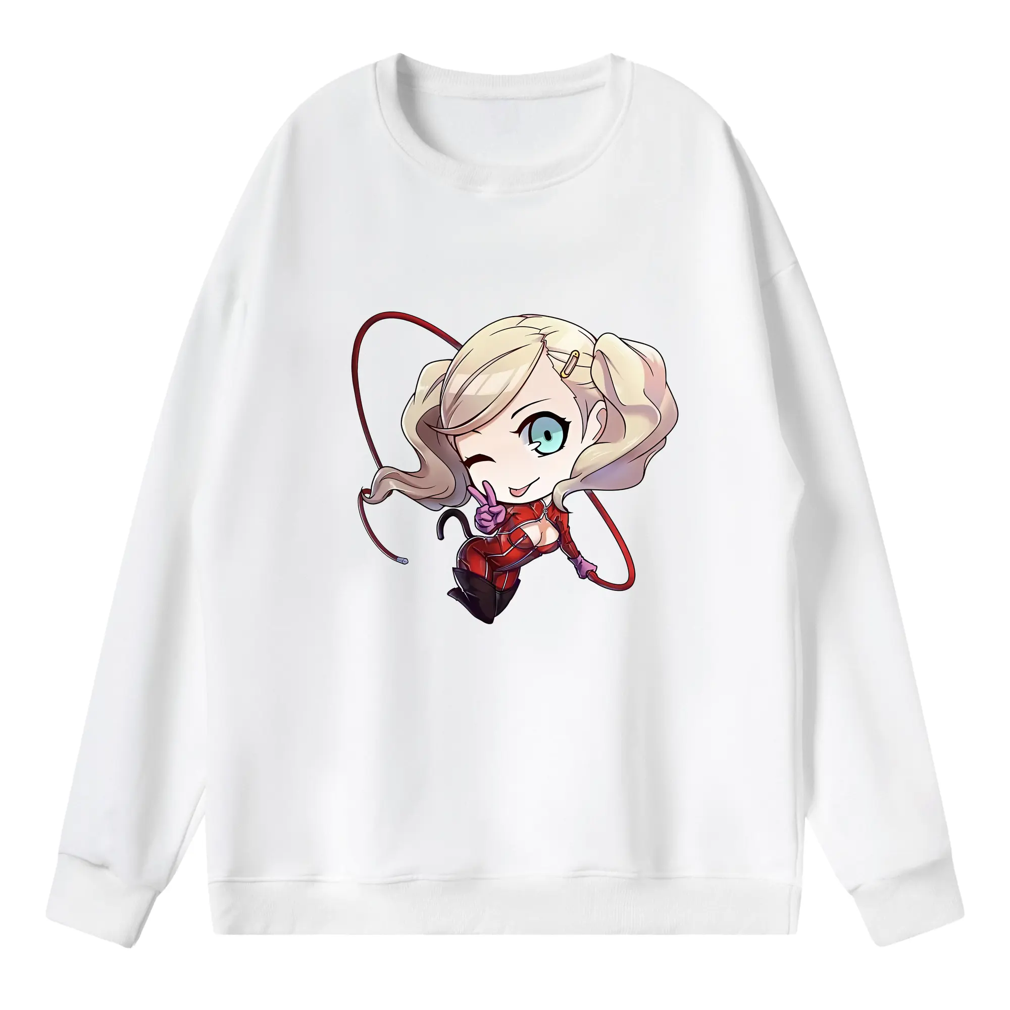 ペルソナ グッズ,高巻杏 - 薄手 クルーネック スウェット 裏毛260g · ポリエステル 春秋向け カジュアル 男女兼用 · トレーナー デイリー スポーツ 散歩に最適