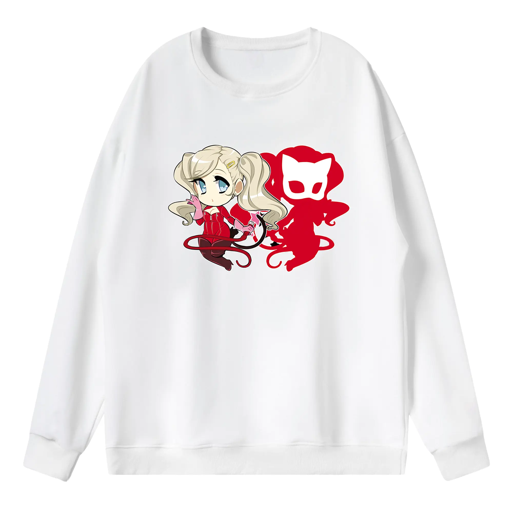 ペルソナ グッズ,高巻杏 - 薄手 クルーネック スウェット 裏毛260g · ポリエステル 春秋向け カジュアル 男女兼用 · トレーナー デイリー スポーツ 散歩に最適