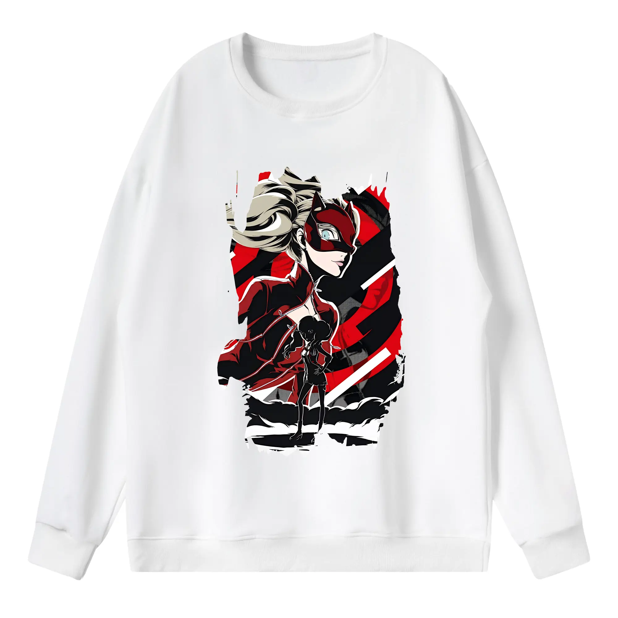 ペルソナ グッズ,高巻杏 - 薄手 クルーネック スウェット 裏毛260g · ポリエステル 春秋向け カジュアル 男女兼用 · トレーナー デイリー スポーツ 散歩に最適