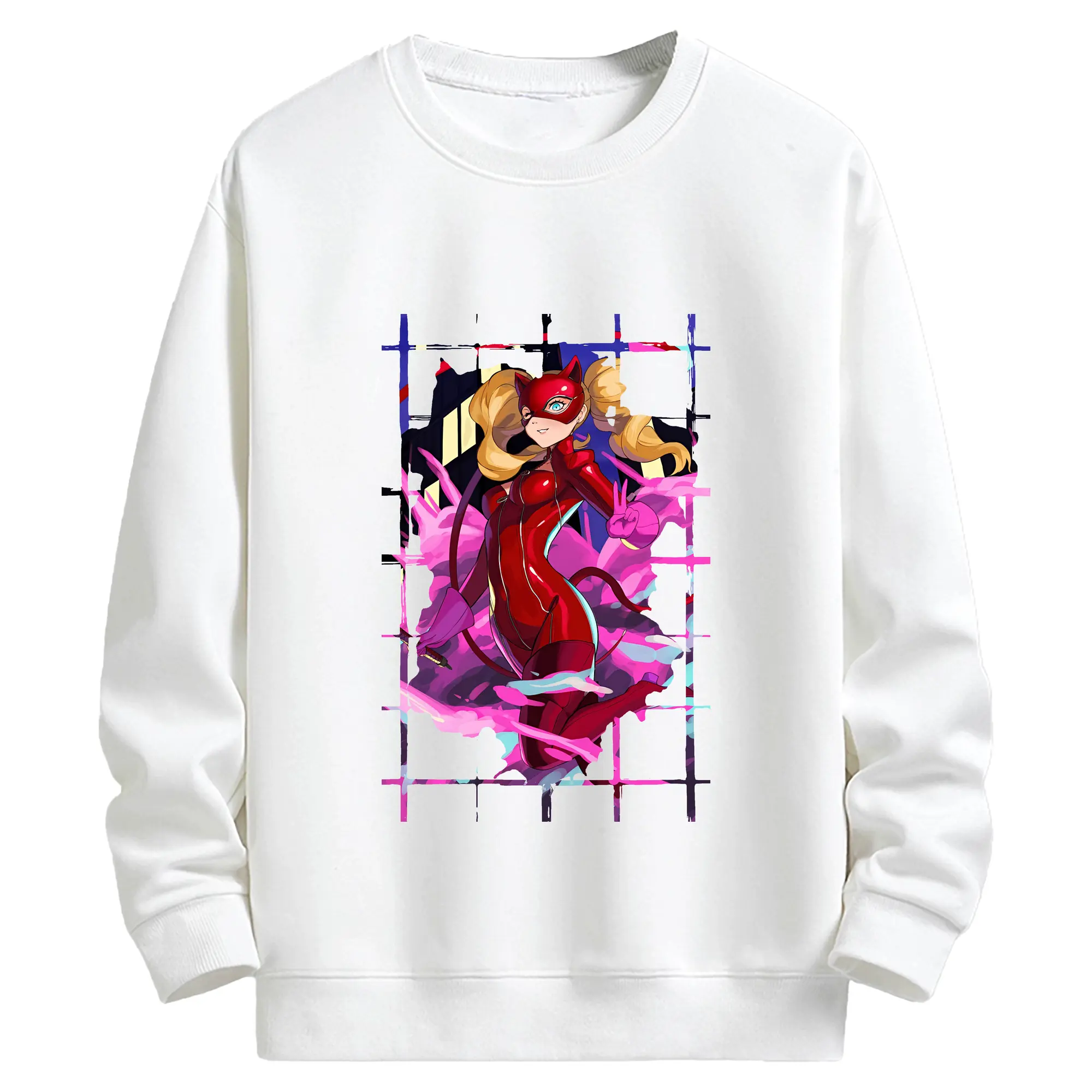 ペルソナ グッズ,高巻杏 - キッズ クルーネックスウェットシャツ ・ フロントプリント ・ 綿80％ ポリエステル20％ ・ 快適 通学 スポーツ 日常使い お散歩用