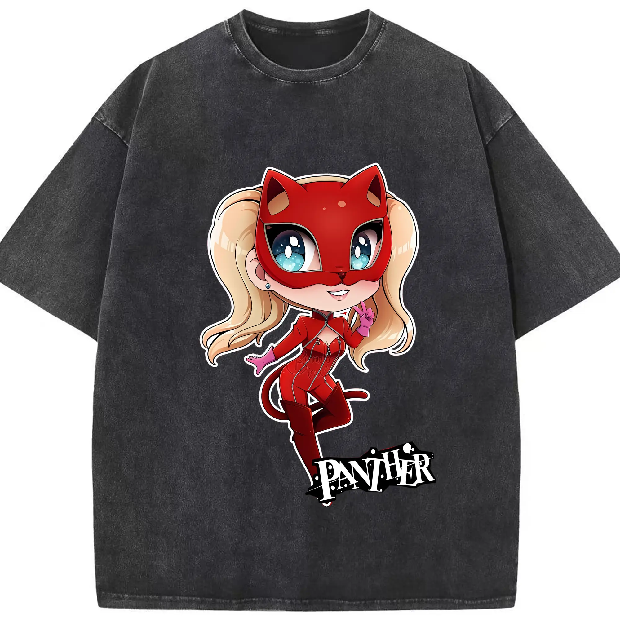 ペルソナ グッズ,高巻杏 - 綿100％ ヴィンテージ風 半袖Tシャツ ・ フロントプリント ・ 柔らか肌触り ・ 通気性 快適 ・ スポーツ カジュアル 外出用