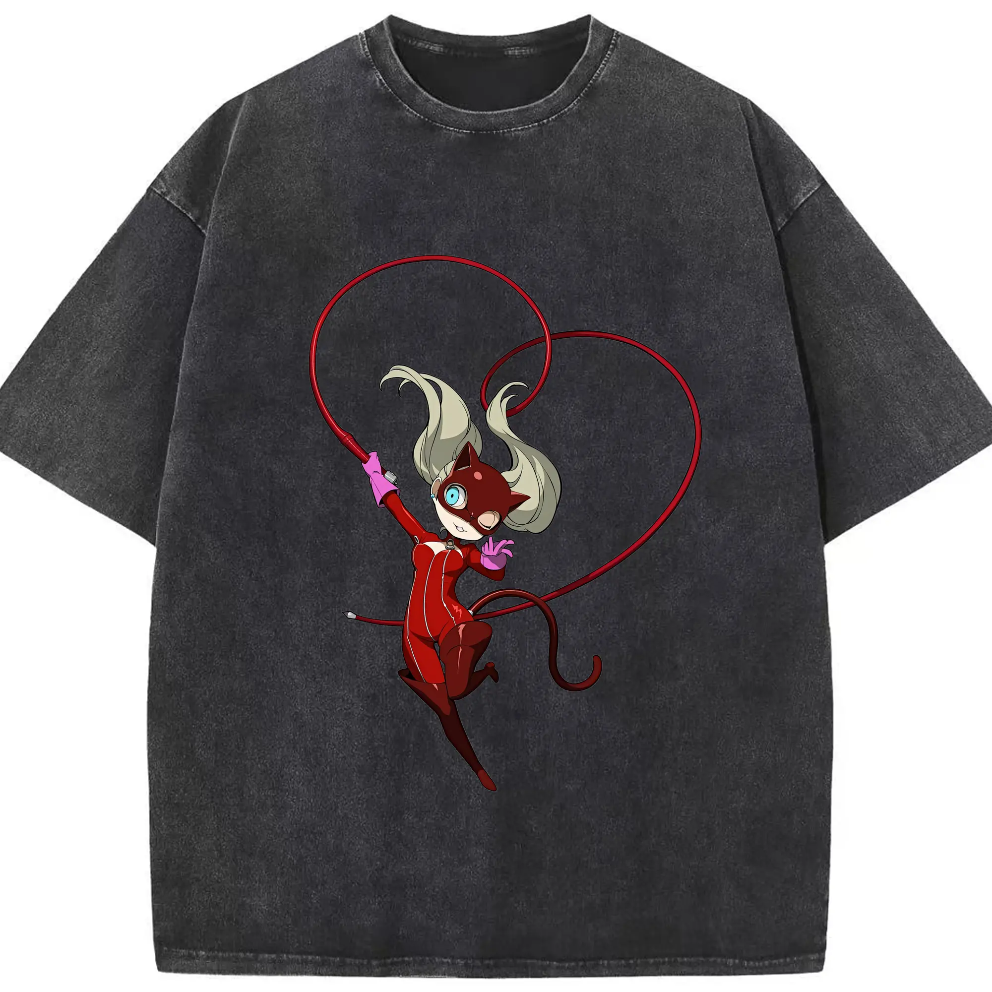 ペルソナ グッズ,高巻杏 - 綿100％ ヴィンテージ風 半袖Tシャツ ・ フロントプリント ・ 柔らか肌触り ・ 通気性 快適 ・ スポーツ カジュアル 外出用