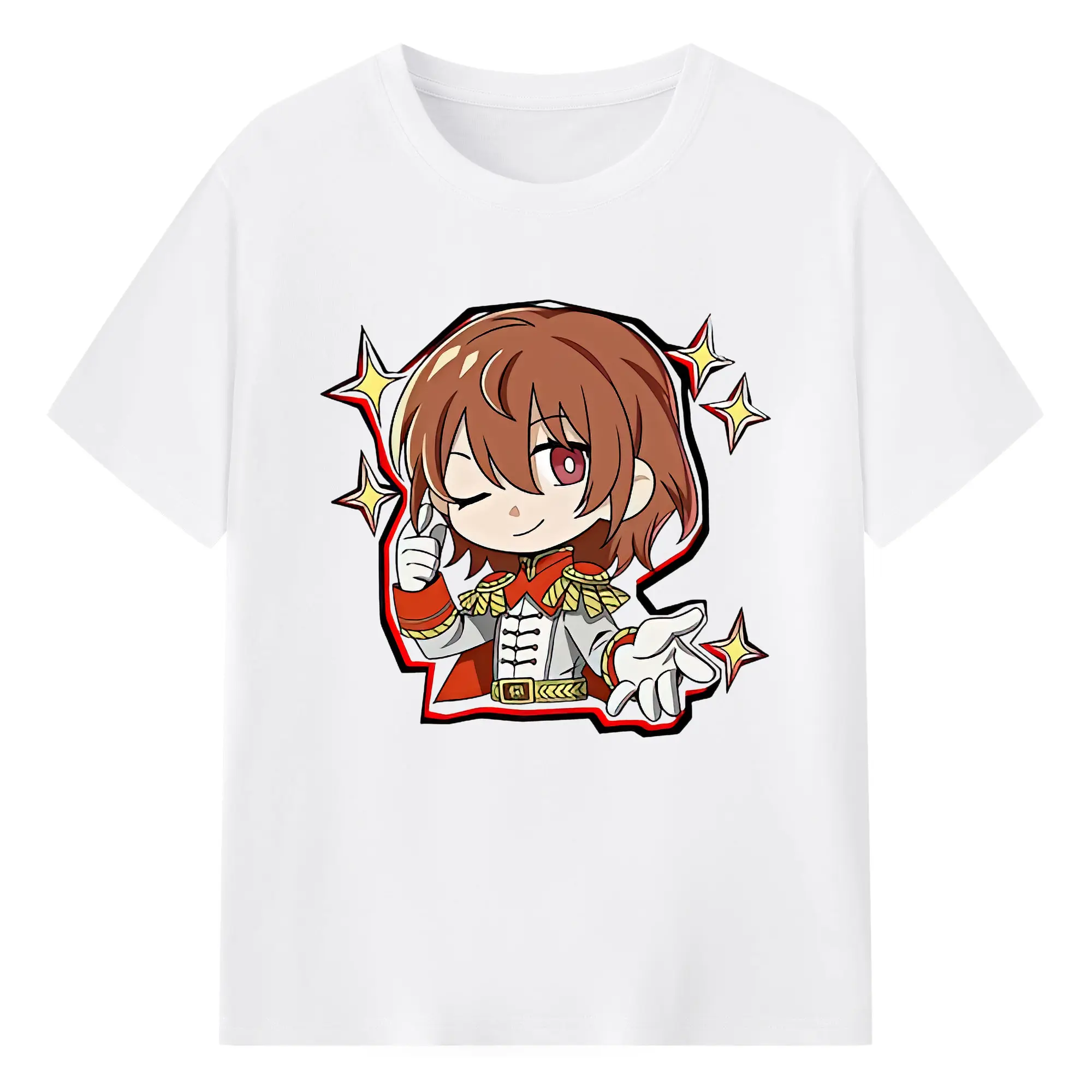 ペルソナ グッズ,明智吾郎 - 綿100％ 半袖Tシャツ ・ フロントプリント ・ 快適 通気性 ・ 日常使い 散歩 スポーツ用