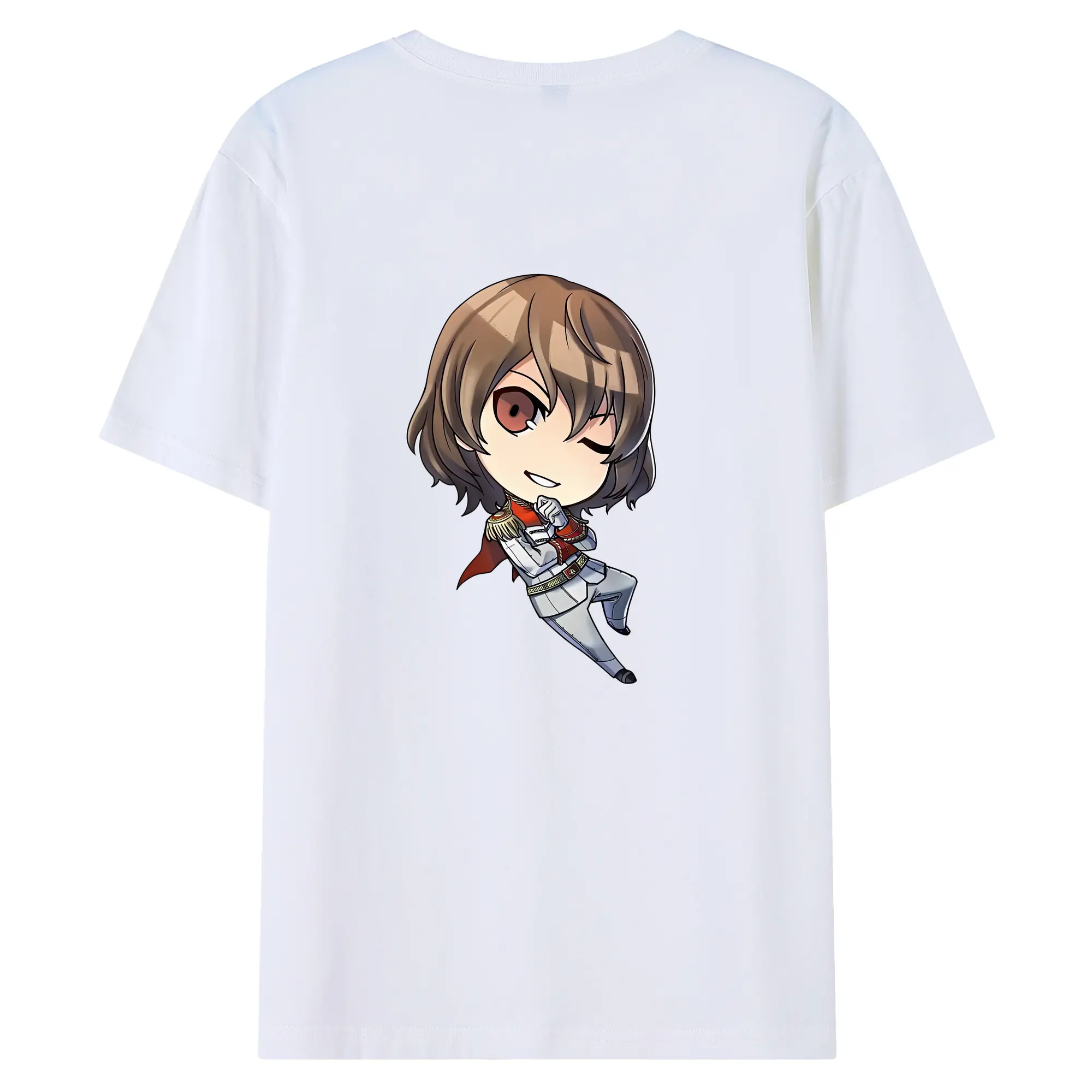 ペルソナ グッズ,明智吾郎 - 綿100％ 半袖Tシャツ ・ バックプリント ・ 快適 通気性 ・ 日常使い 散歩 スポーツ用