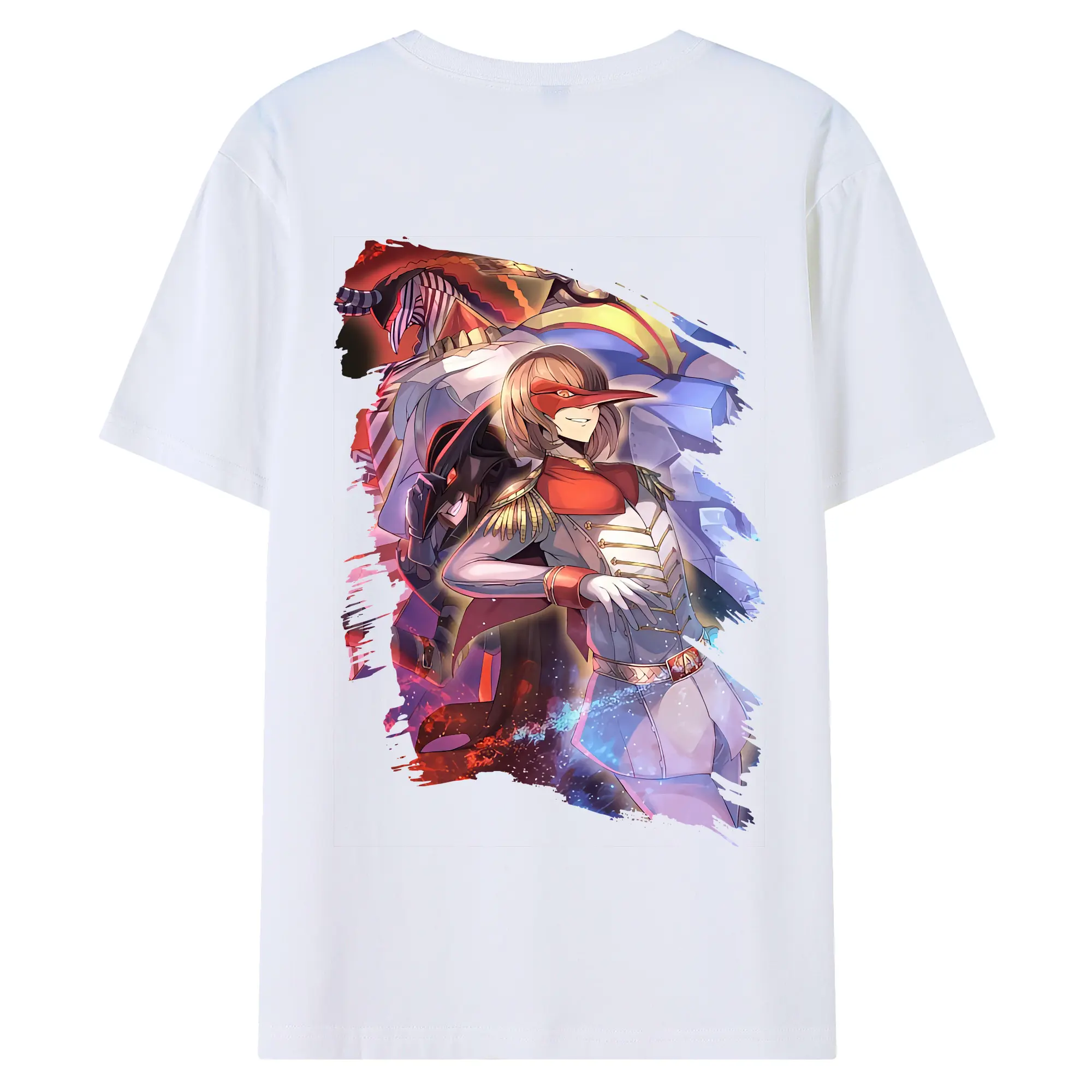 ペルソナ グッズ,明智吾郎 - 綿100％ 半袖Tシャツ ・ バックプリント ・ 快適 通気性 ・ 日常使い 散歩 スポーツ用