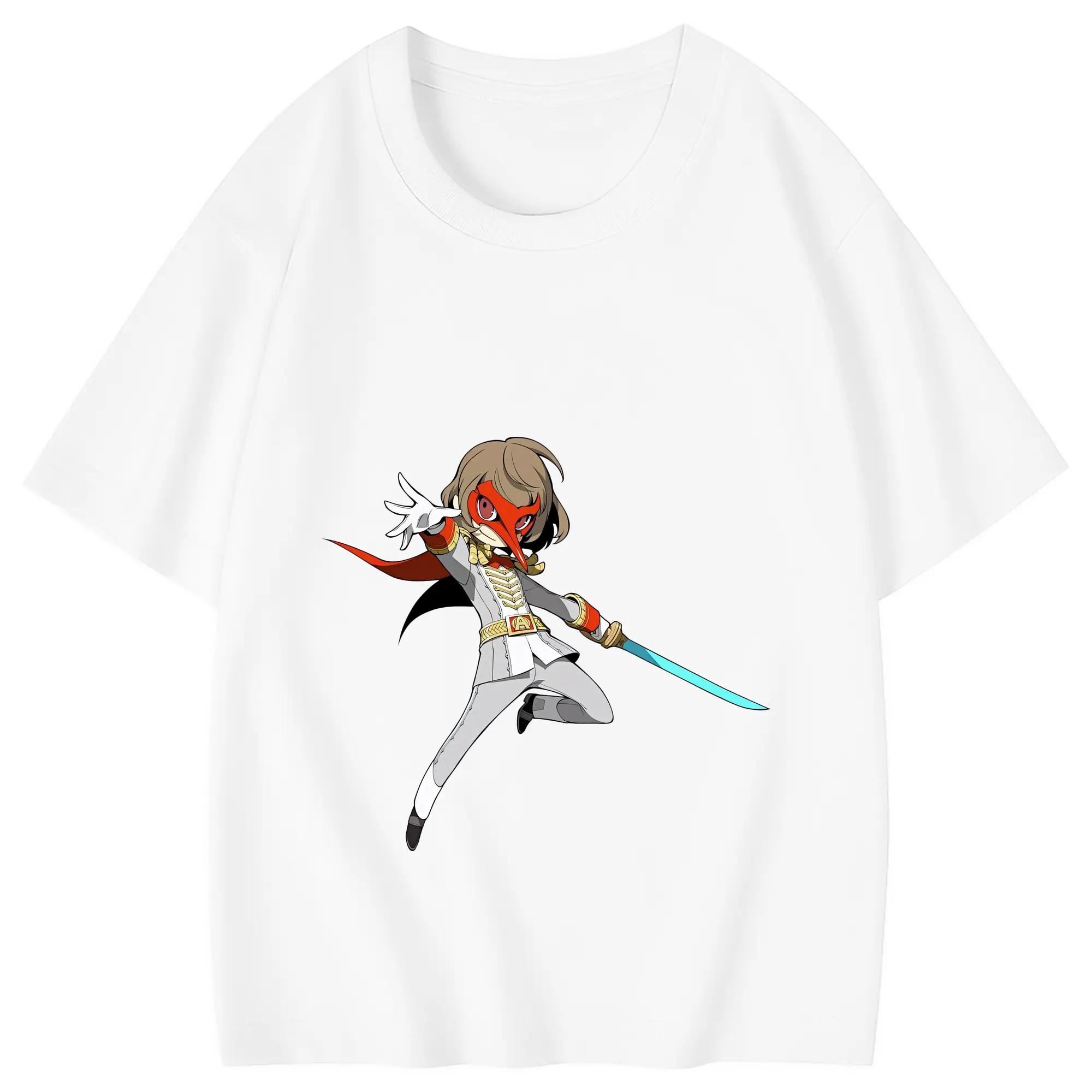 ペルソナ グッズ,明智吾郎 - 綿100％ キッズTシャツ ・ フロントプリント ・ 快適 通気性 ・ スポーツ カジュアル 散歩用