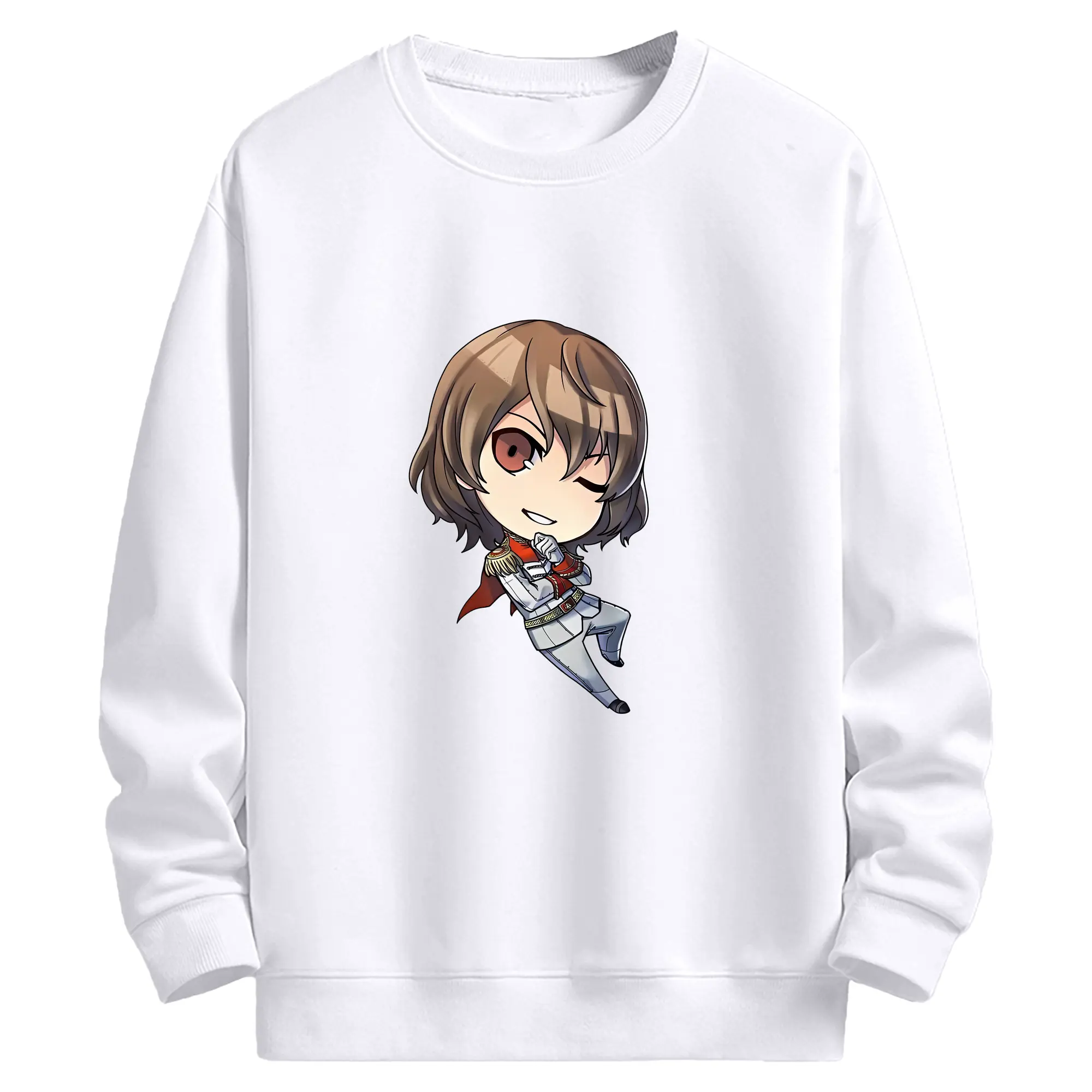 ペルソナ グッズ,明智吾郎 - 高品質 クルーネック スウェット ・ コットン59％ ポリエステル41％ ・ ユニセックス 長袖 トレーナー ・ カジュアル デイリー スポーツ 散歩用