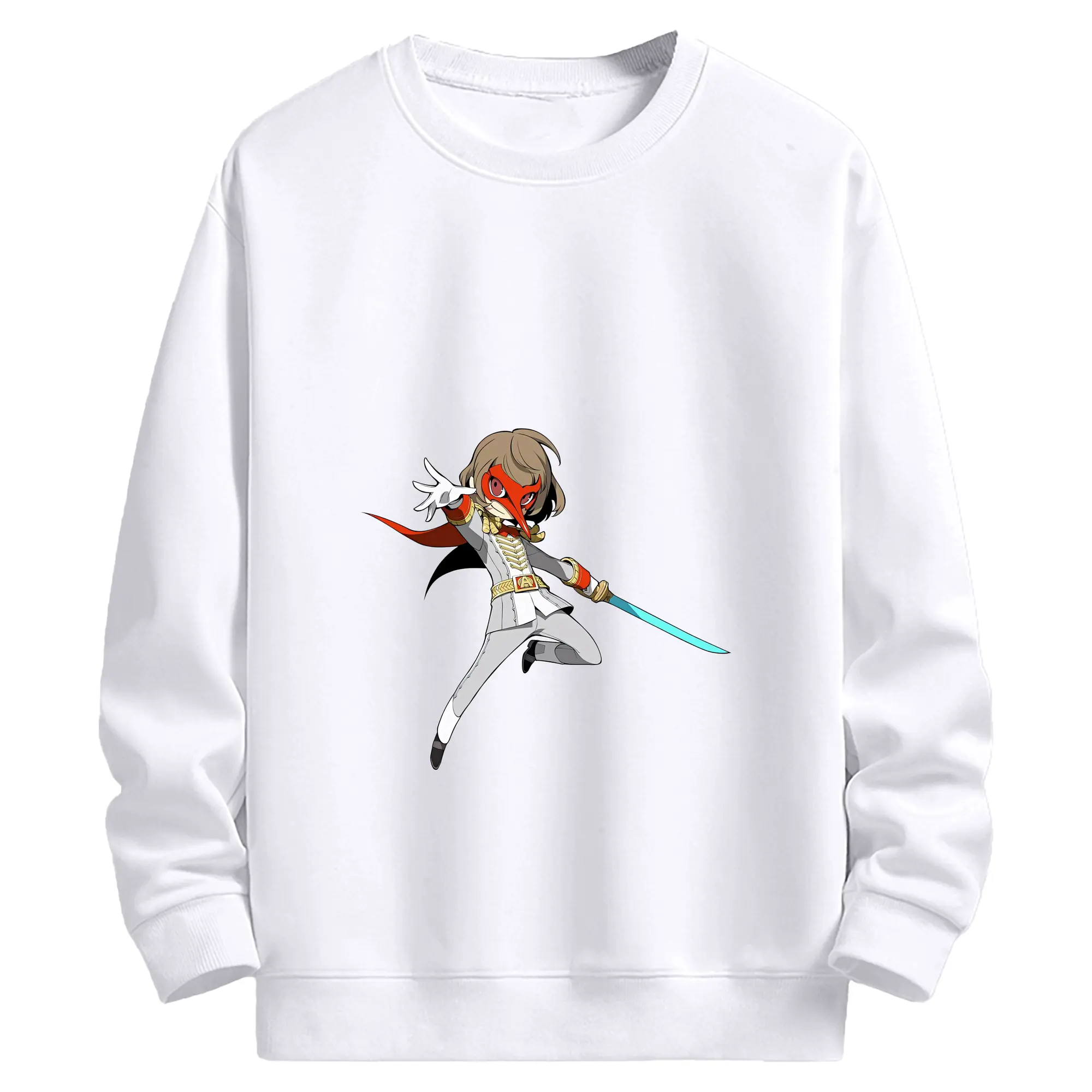 ペルソナ グッズ,明智吾郎 - 高品質 クルーネック スウェット ・ コットン59％ ポリエステル41％ ・ ユニセックス 長袖 トレーナー ・ カジュアル デイリー スポーツ 散歩用