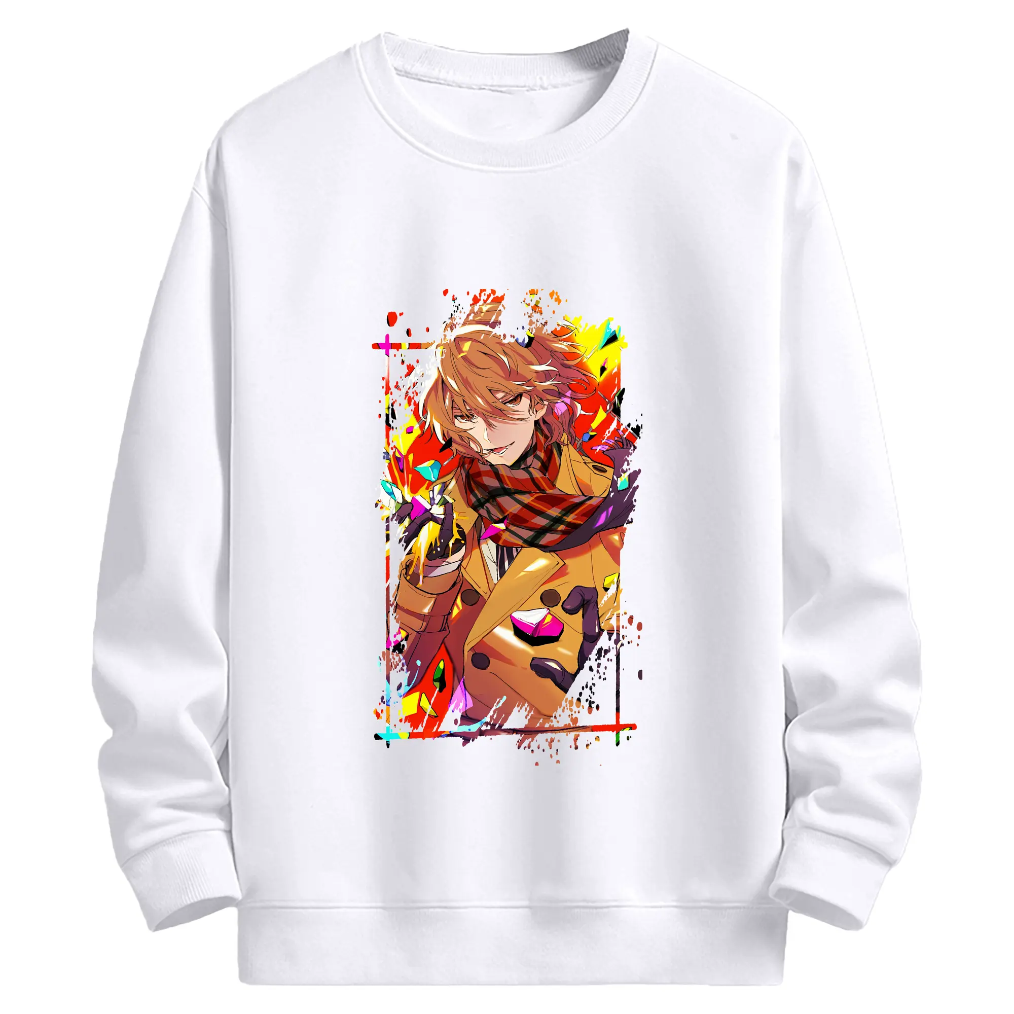 ペルソナ グッズ,明智吾郎 - 高品質 クルーネック スウェット ・ コットン59％ ポリエステル41％ ・ ユニセックス 長袖 トレーナー ・ カジュアル デイリー スポーツ 散歩用