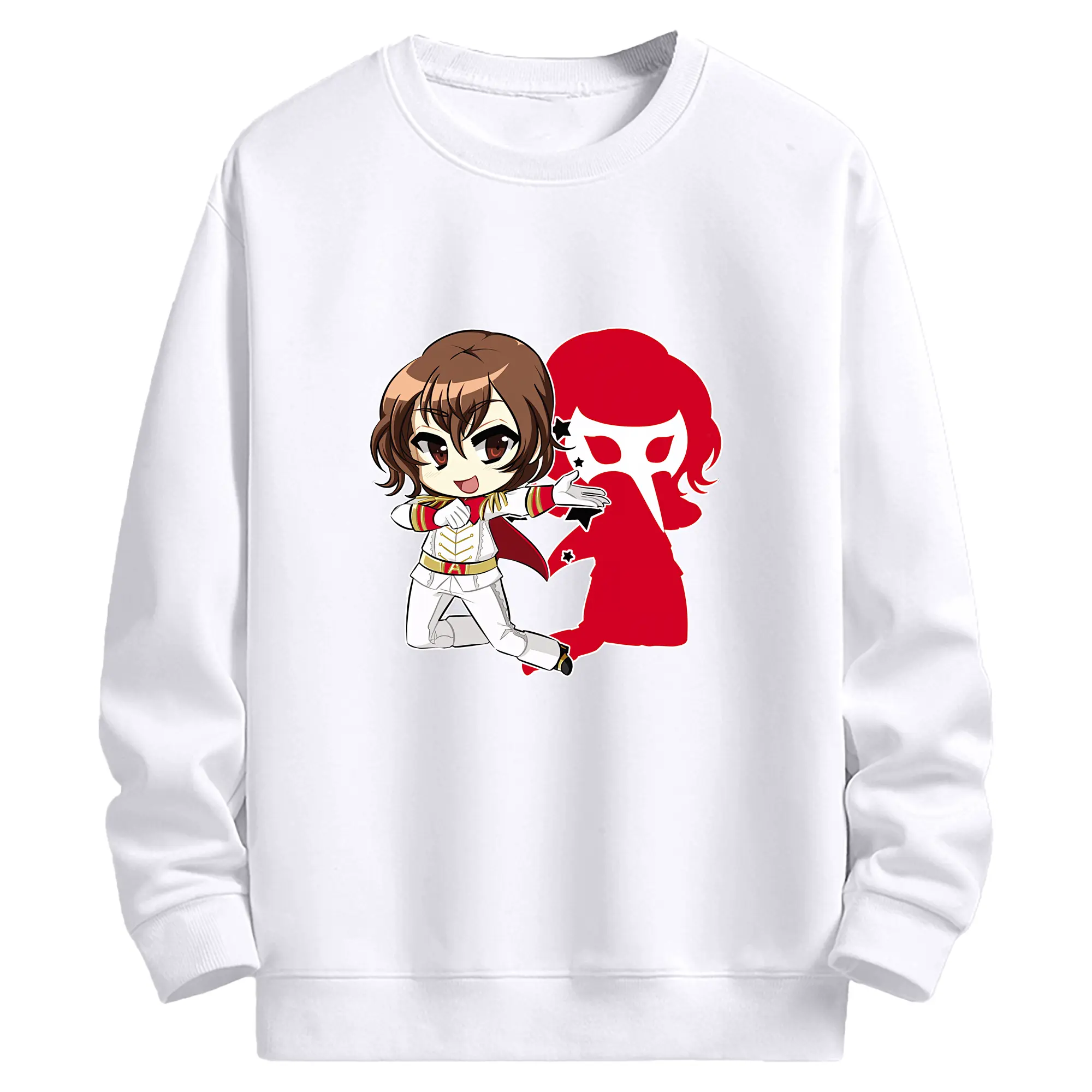 ペルソナ グッズ,明智吾郎 - 高品質 クルーネック スウェット ・ コットン59％ ポリエステル41％ ・ ユニセックス 長袖 トレーナー ・ カジュアル デイリー スポーツ 散歩用