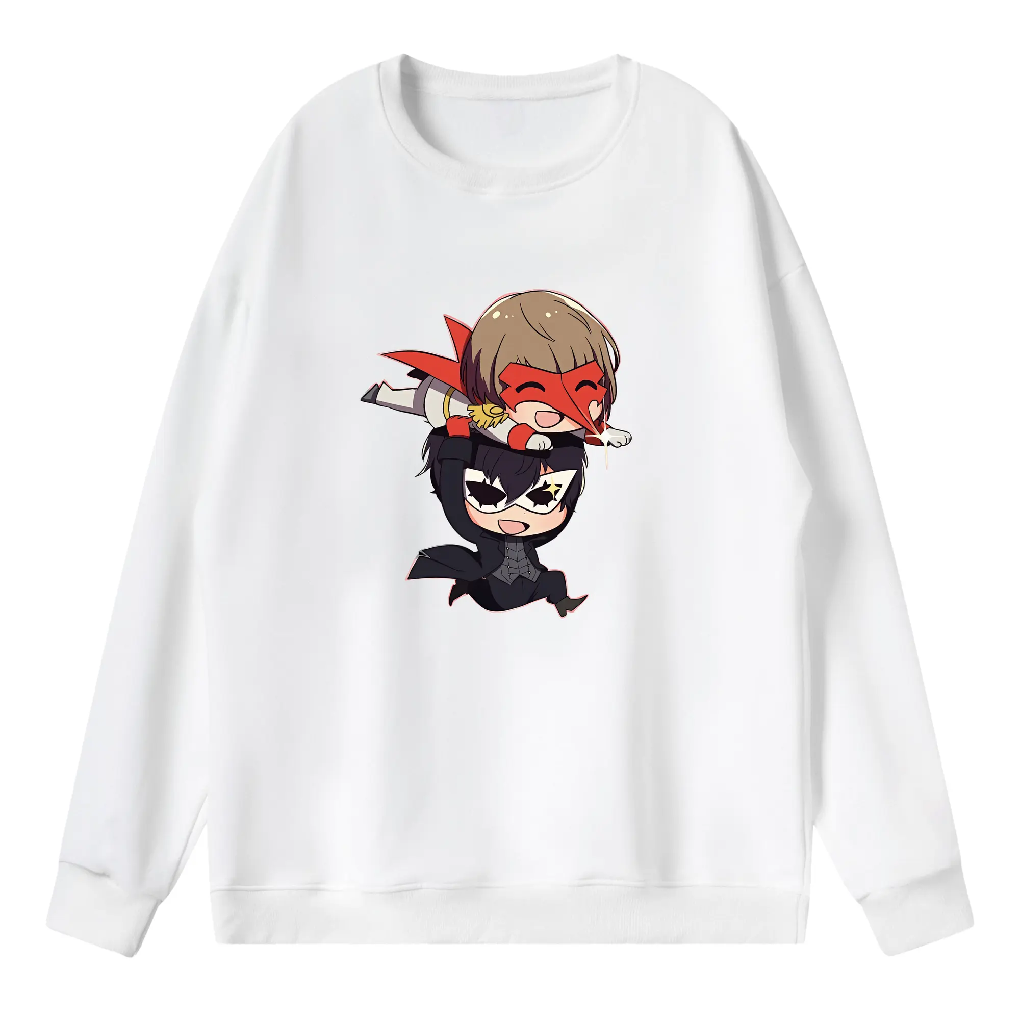 ペルソナ グッズ,明智吾郎 - 薄手 クルーネック スウェット 裏毛260g · ポリエステル 春秋向け カジュアル 男女兼用 · トレーナー デイリー スポーツ 散歩に最適