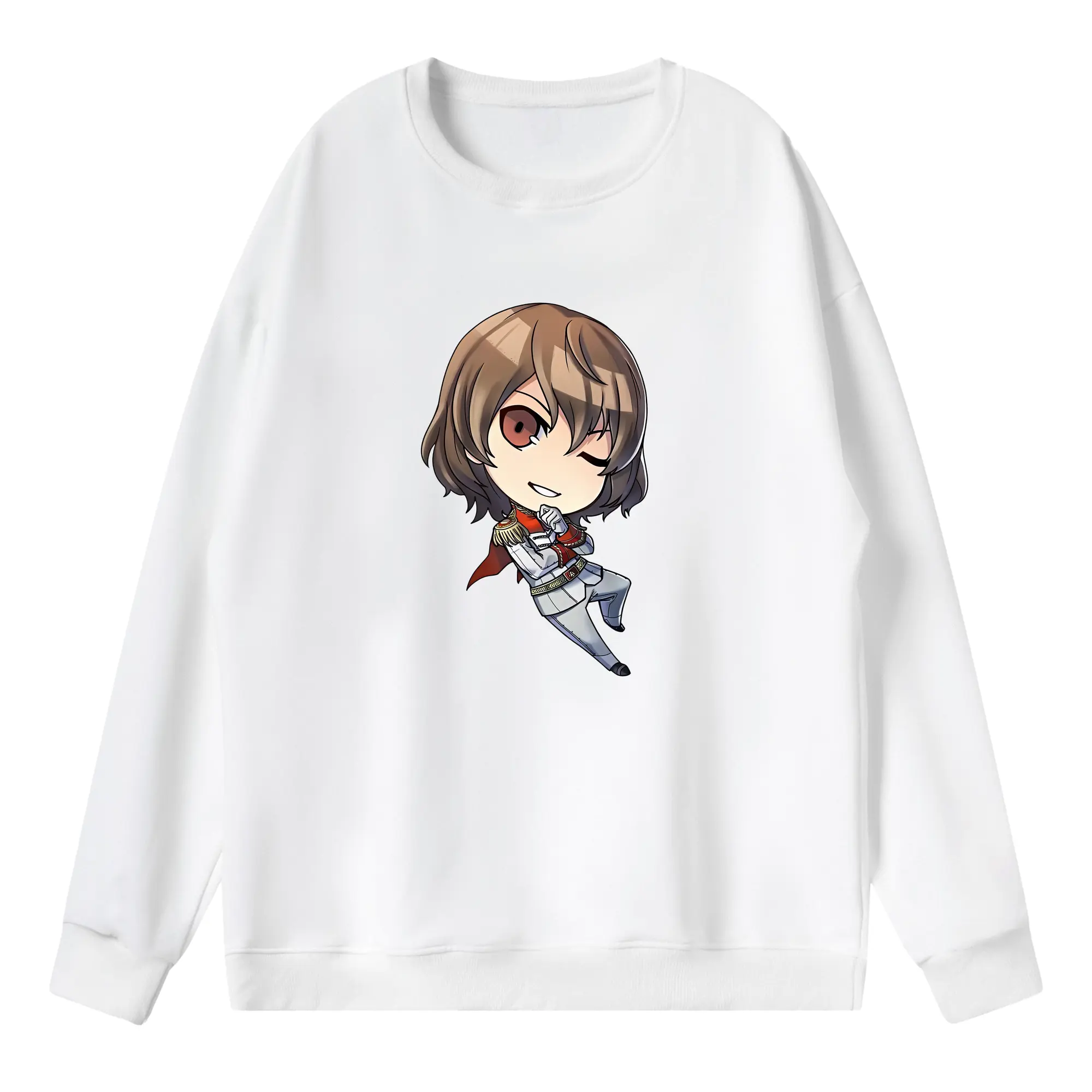 ペルソナ グッズ,明智吾郎 - 薄手 クルーネック スウェット 裏毛260g · ポリエステル 春秋向け カジュアル 男女兼用 · トレーナー デイリー スポーツ 散歩に最適