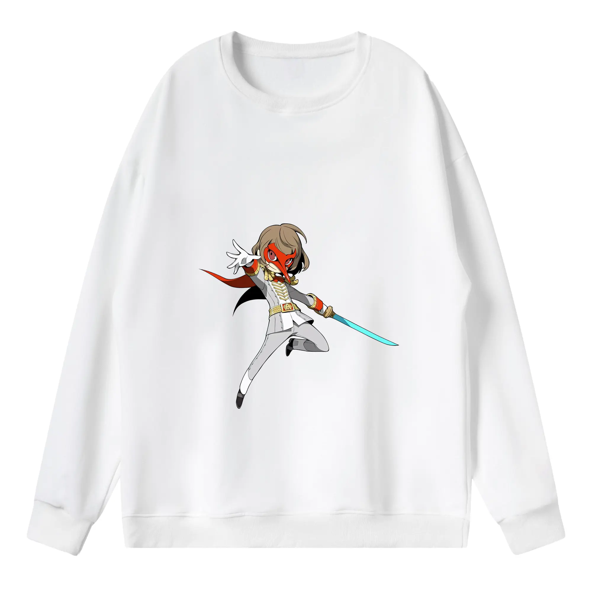 ペルソナ グッズ,明智吾郎 - 薄手 クルーネック スウェット 裏毛260g · ポリエステル 春秋向け カジュアル 男女兼用 · トレーナー デイリー スポーツ 散歩に最適