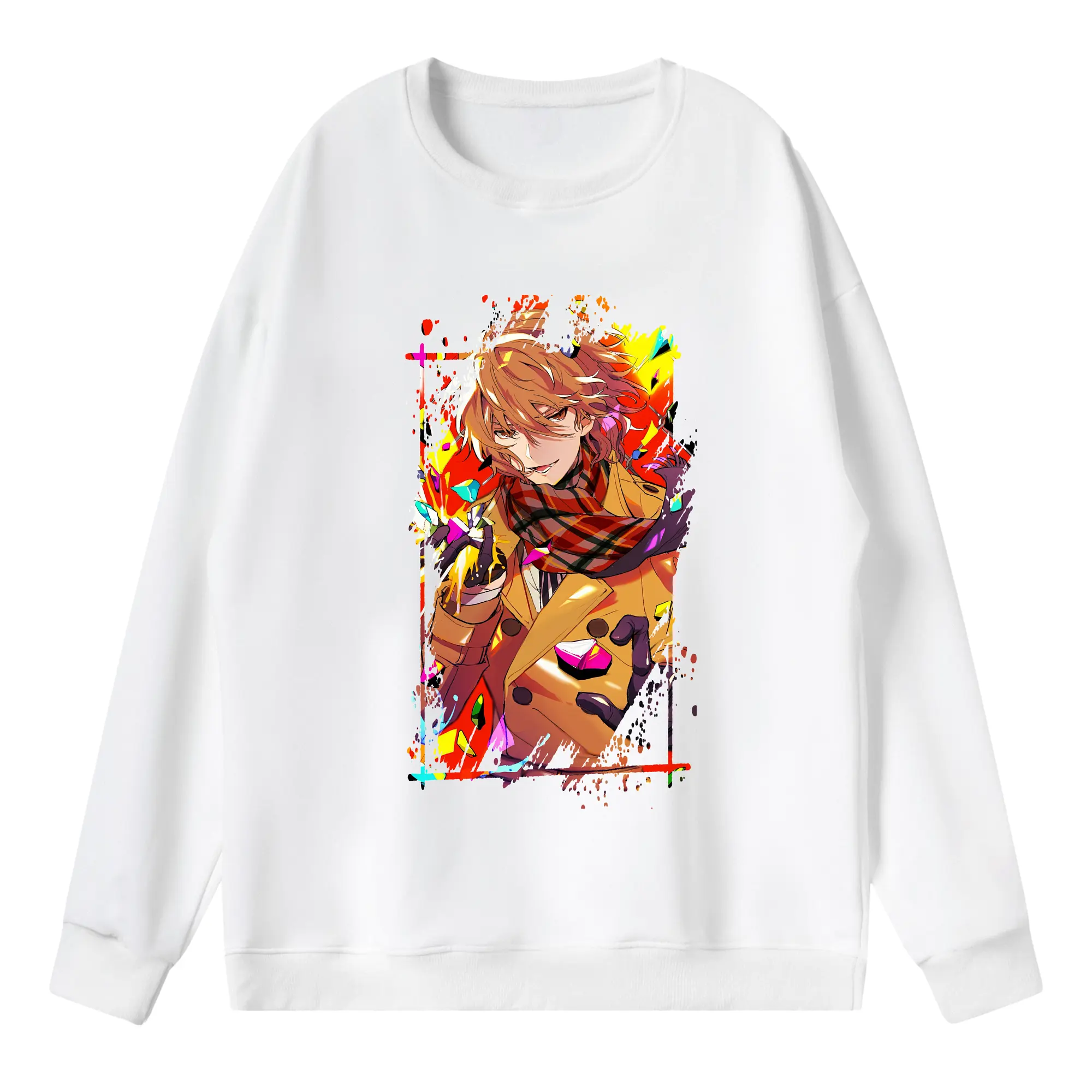 ペルソナ グッズ,明智吾郎 - 薄手 クルーネック スウェット 裏毛260g · ポリエステル 春秋向け カジュアル 男女兼用 · トレーナー デイリー スポーツ 散歩に最適