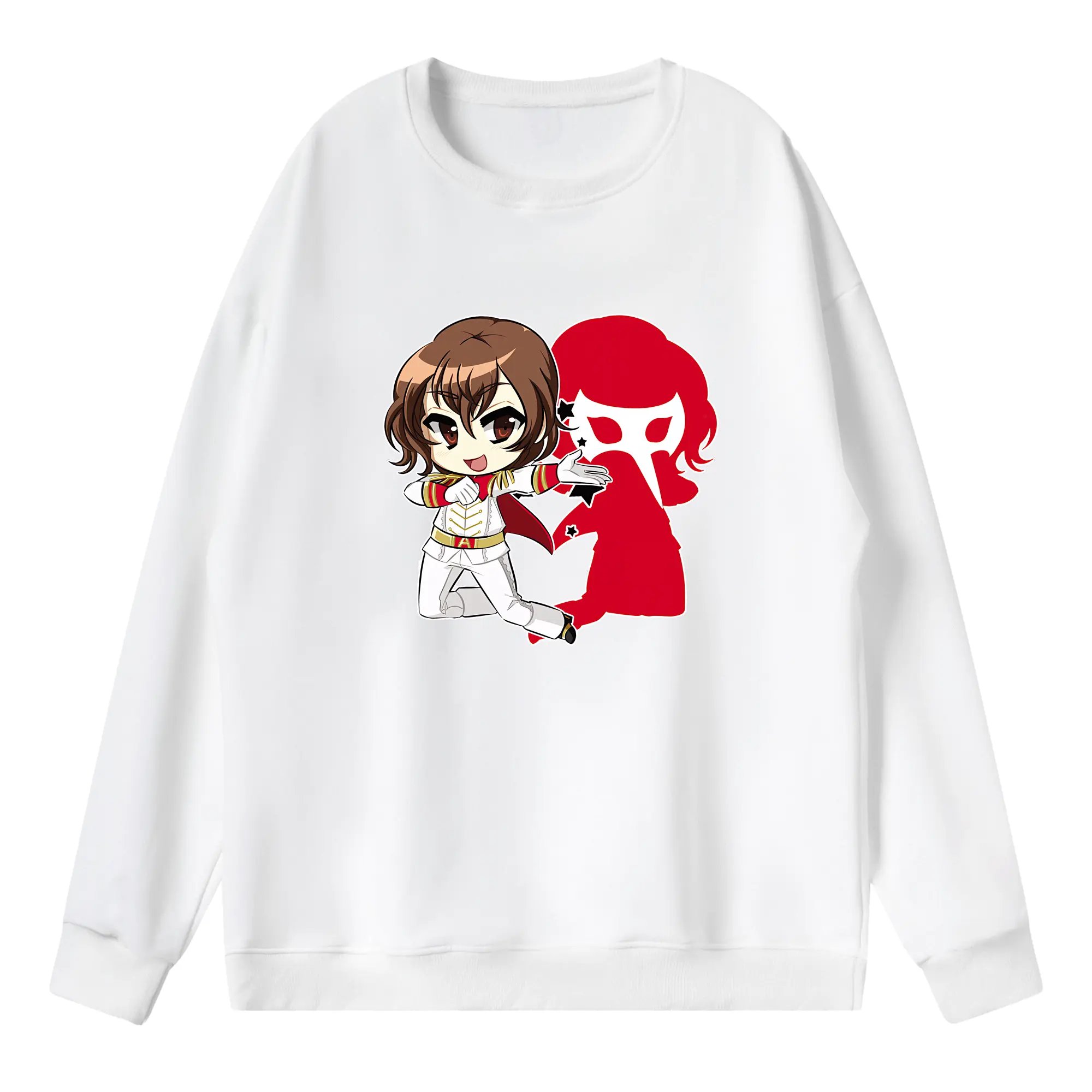 ペルソナ グッズ,明智吾郎 - 薄手 クルーネック スウェット 裏毛260g · ポリエステル 春秋向け カジュアル 男女兼用 · トレーナー デイリー スポーツ 散歩に最適