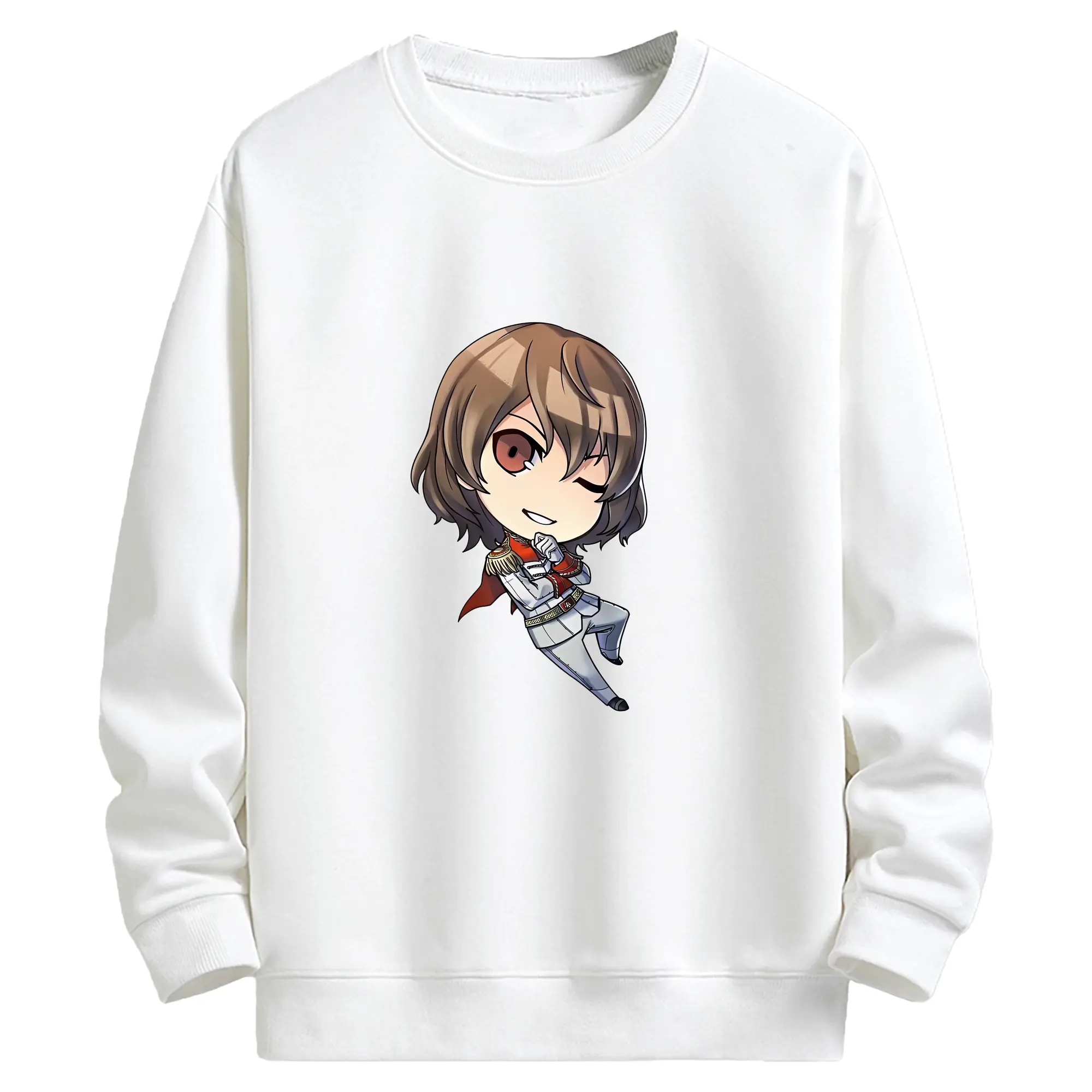 ペルソナ グッズ,明智吾郎 - キッズ クルーネックスウェットシャツ ・ フロントプリント ・ 綿80％ ポリエステル20％ ・ 快適 通学 スポーツ 日常使い お散歩用