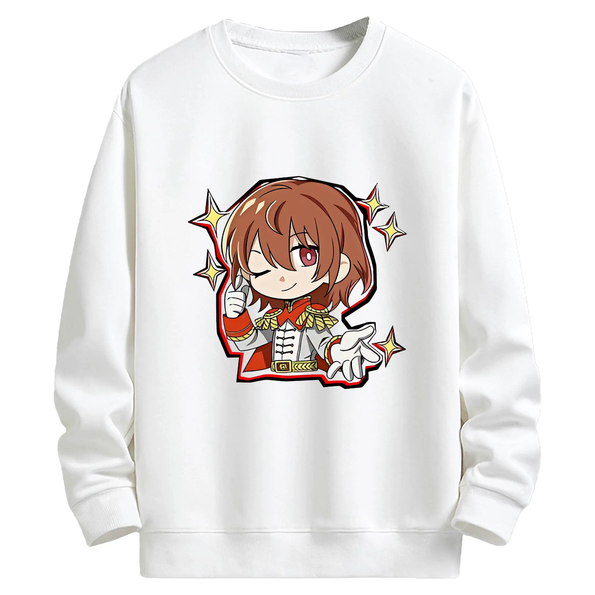 ペルソナ グッズ,明智吾郎 - キッズ クルーネックスウェットシャツ ・ フロントプリント ・ 綿80％ ポリエステル20％ ・ 快適 通学 スポーツ 日常使い お散歩用