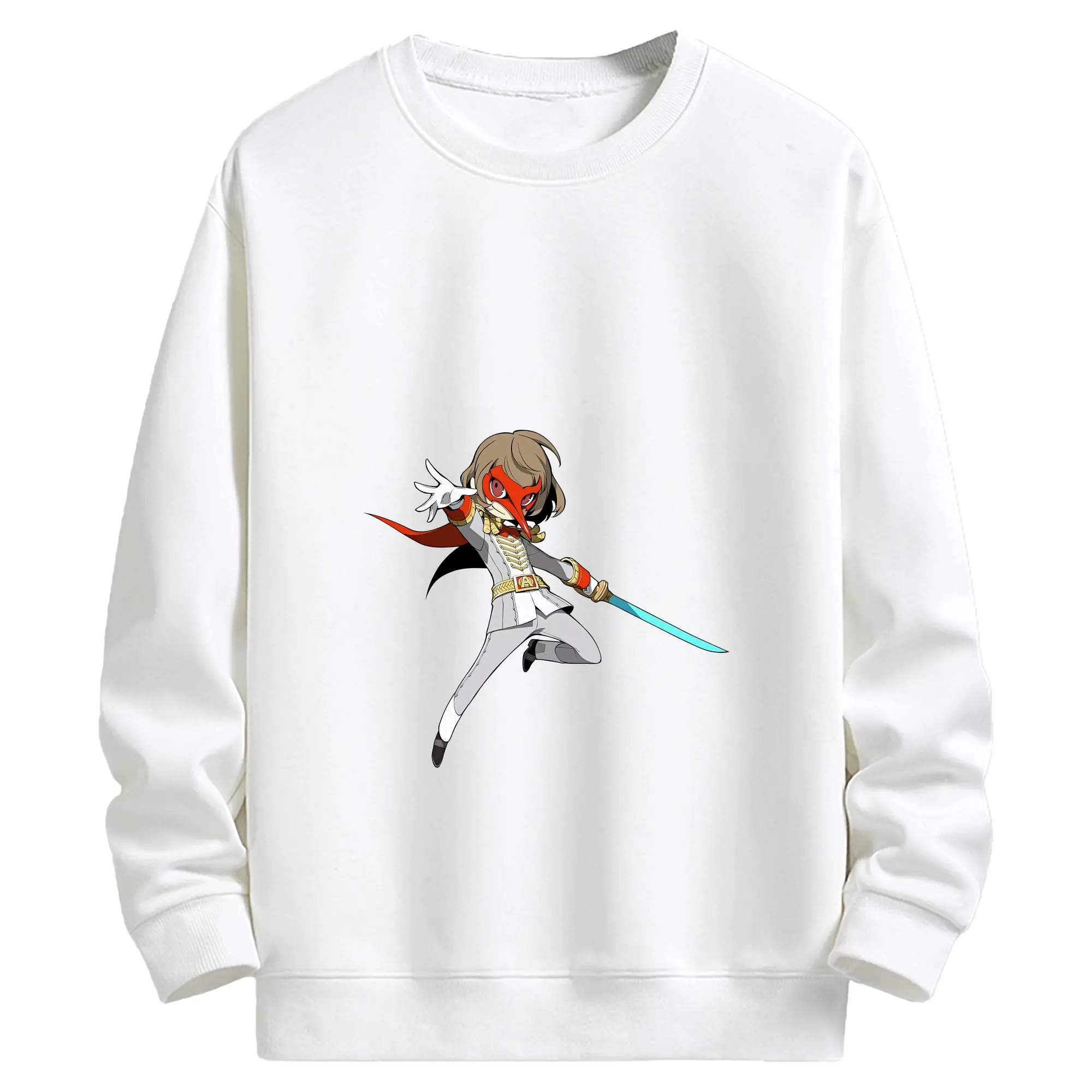 ペルソナ グッズ,明智吾郎 - キッズ クルーネックスウェットシャツ ・ フロントプリント ・ 綿80％ ポリエステル20％ ・ 快適 通学 スポーツ 日常使い お散歩用