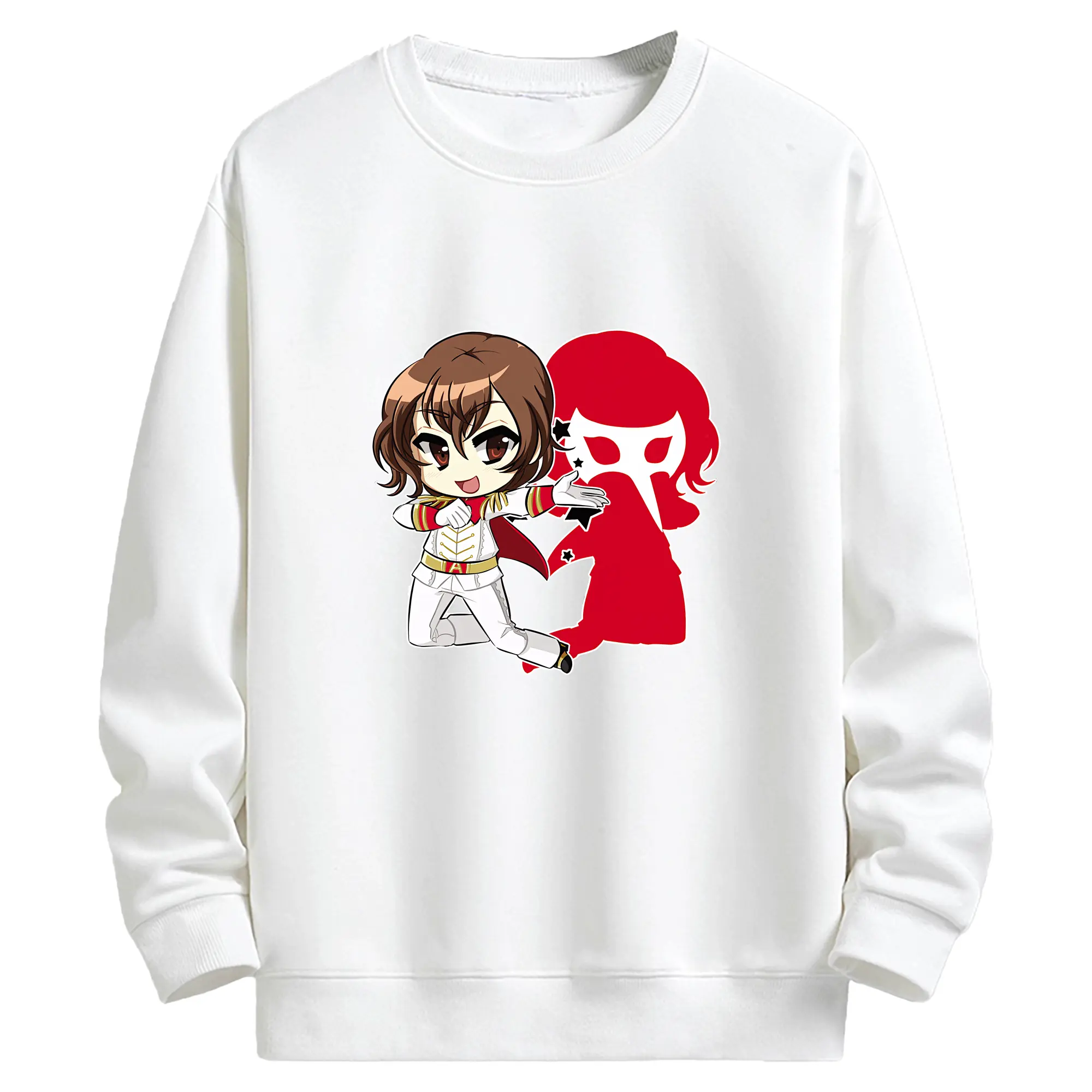 ペルソナ グッズ,明智吾郎 - キッズ クルーネックスウェットシャツ ・ フロントプリント ・ 綿80％ ポリエステル20％ ・ 快適 通学 スポーツ 日常使い お散歩用