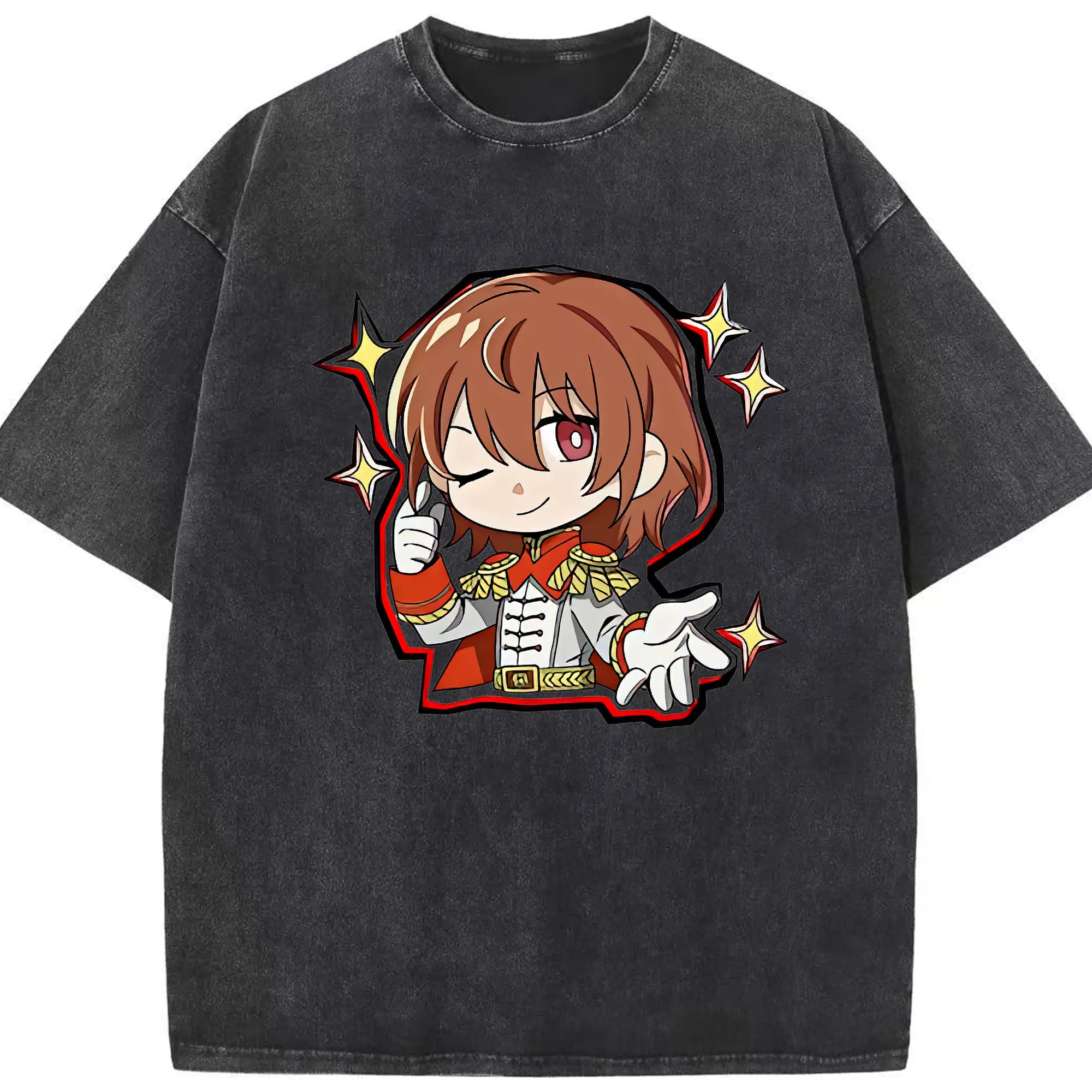 ペルソナ グッズ,明智吾郎 - 綿100％ ヴィンテージ風 半袖Tシャツ ・ フロントプリント ・ 柔らか肌触り ・ 通気性 快適 ・ スポーツ カジュアル 外出用