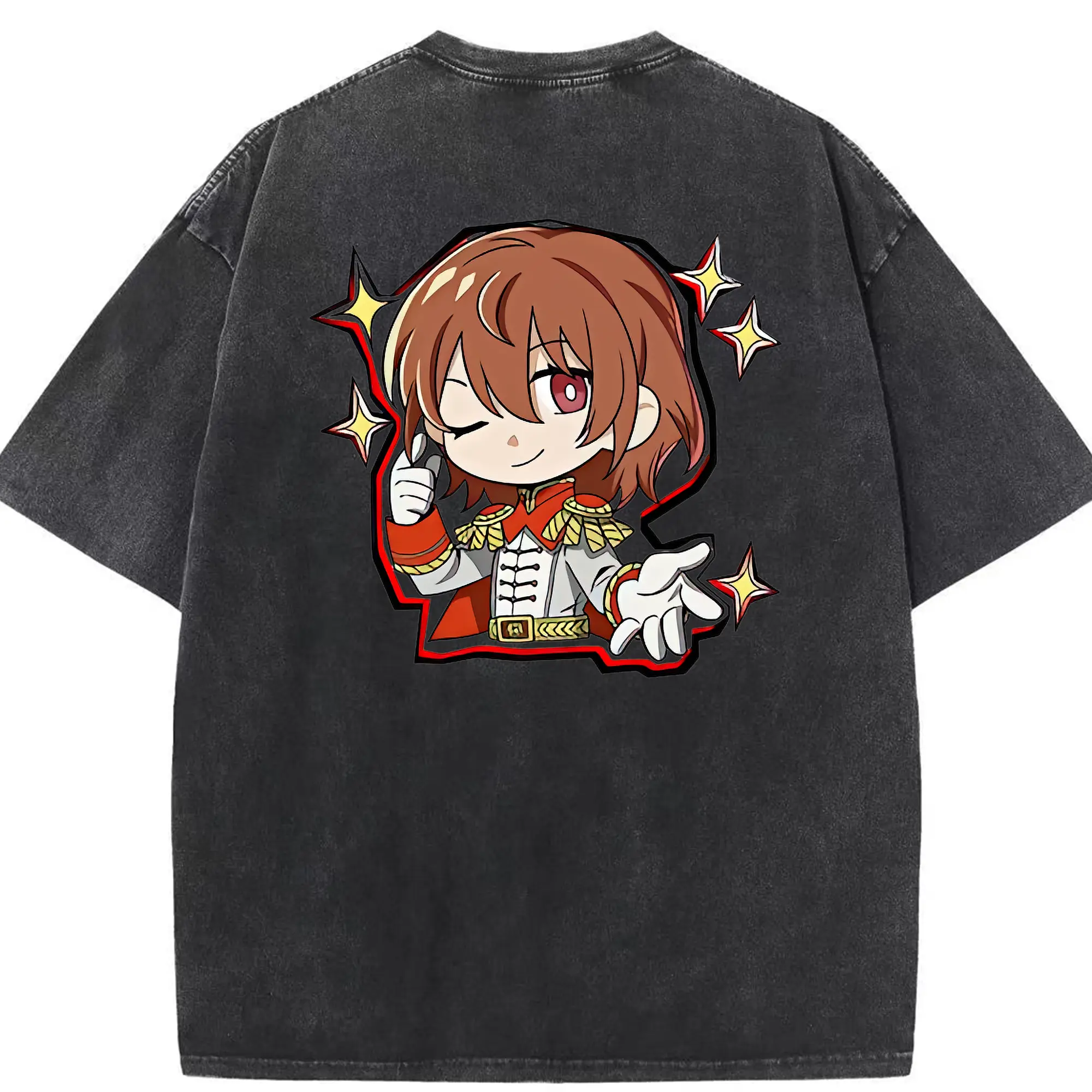 ペルソナ グッズ,明智吾郎 - 綿100％ ヴィンテージ風 半袖Tシャツ ・ 背面プリント ・ 柔らか肌触り ・ 通気性 快適 ・ スポーツ カジュアル 外出用