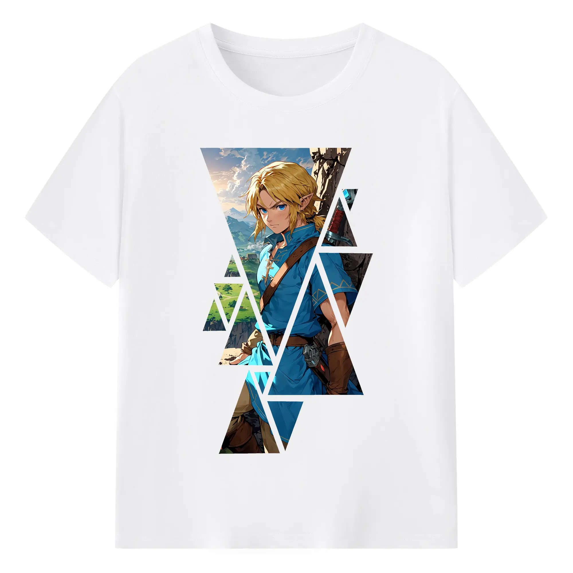 ゼルダの伝説 グッズ,リンク - 綿100％ 半袖Tシャツ ・ フロントプリント ・ 快適 通気性 ・ 日常使い 散歩 スポーツ用