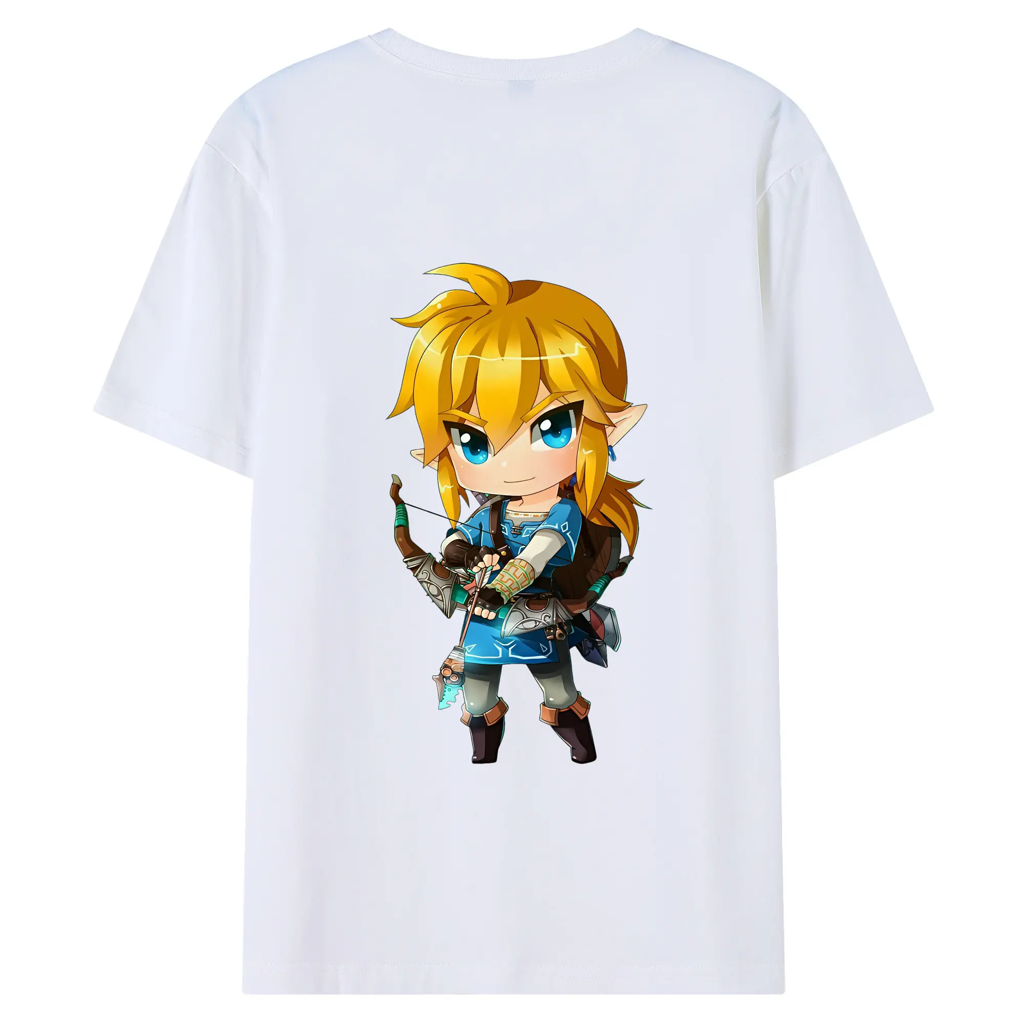 ゼルダの伝説 グッズ,リンク - 綿100％ 半袖Tシャツ ・ バックプリント ・ 快適 通気性 ・ 日常使い 散歩 スポーツ用
